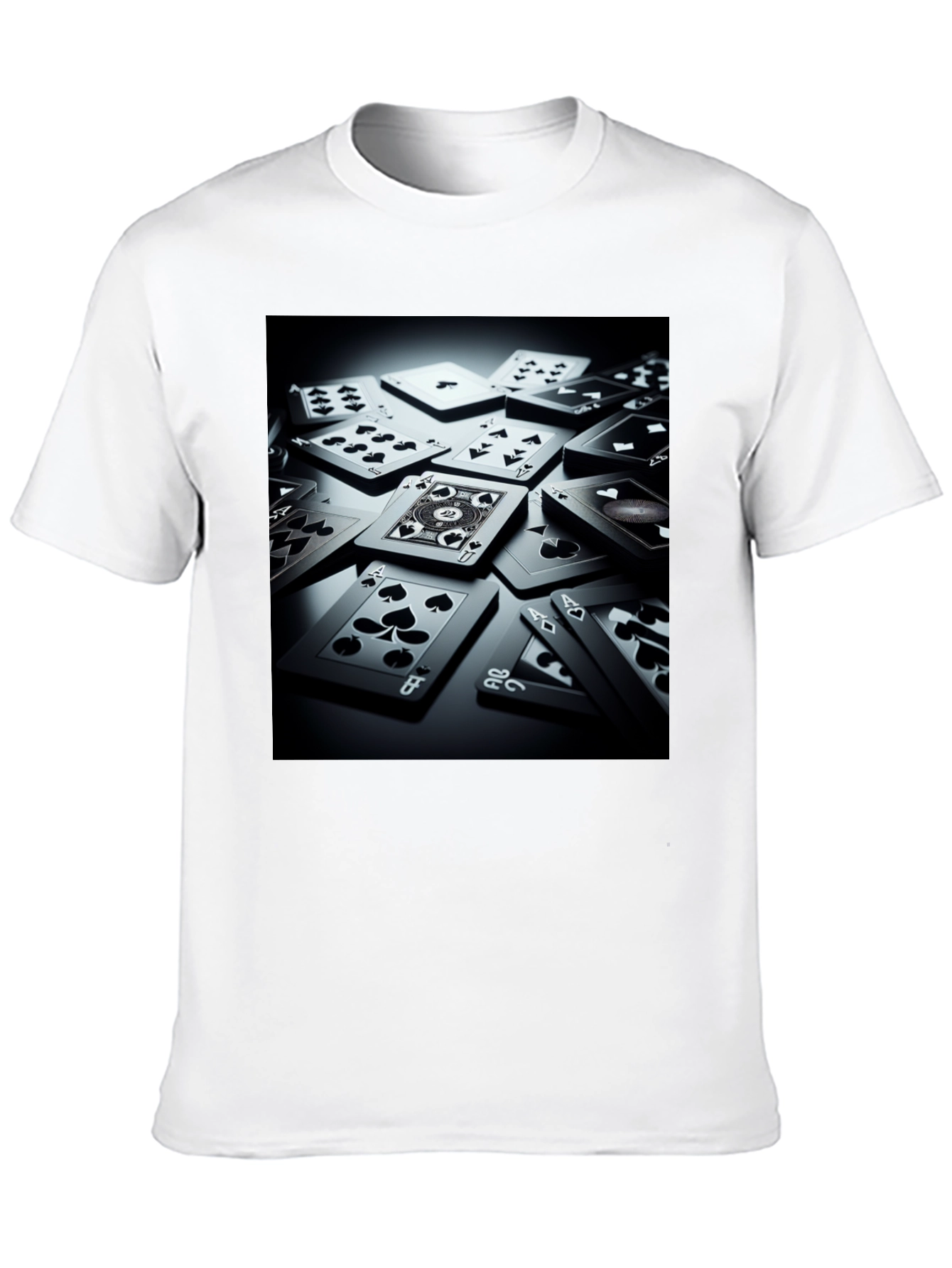 Playing Cards Graphic T-Shirt - Black Cotton Tee