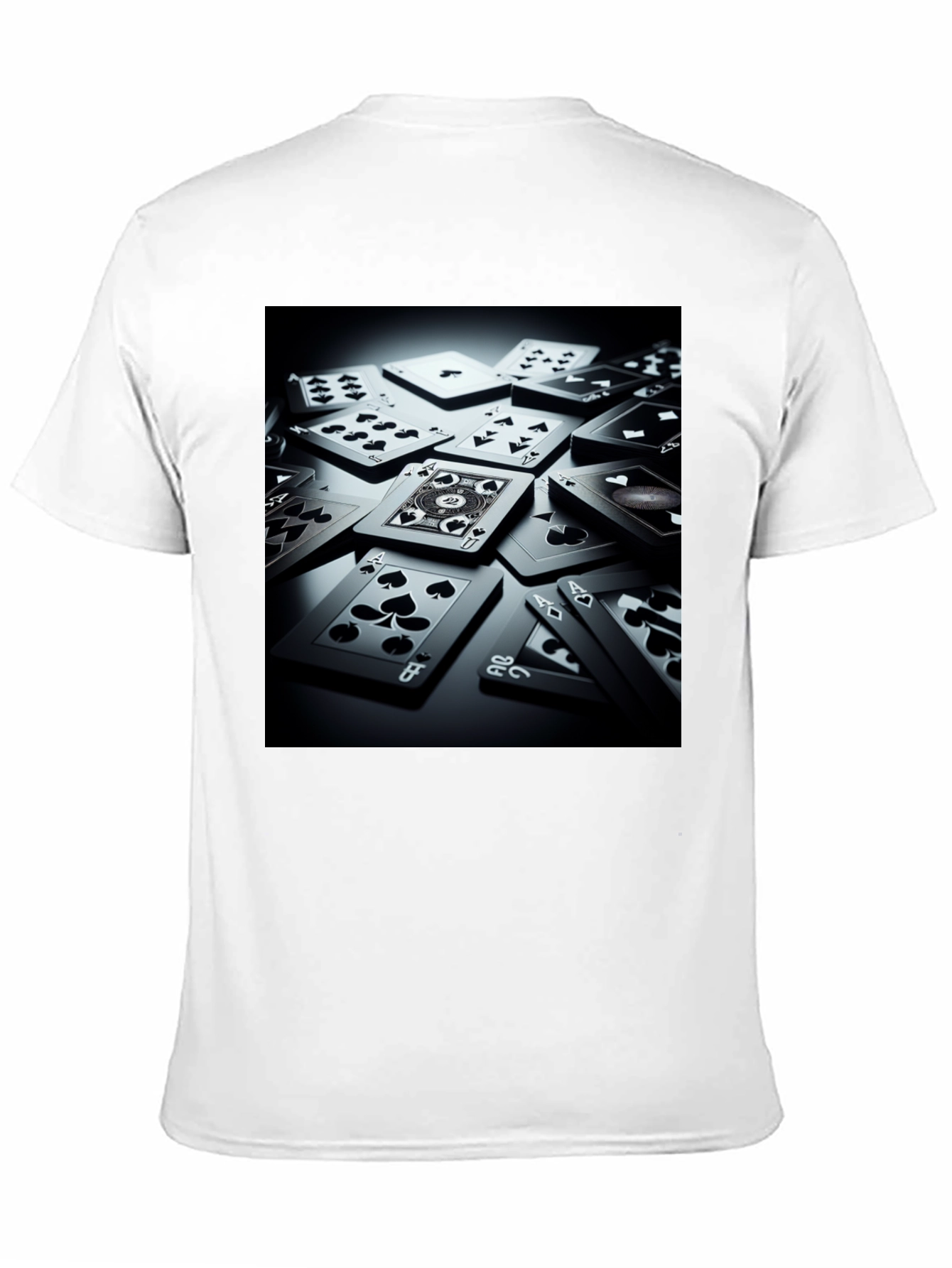 Playing Cards Graphic T-Shirt - Black Cotton Tee