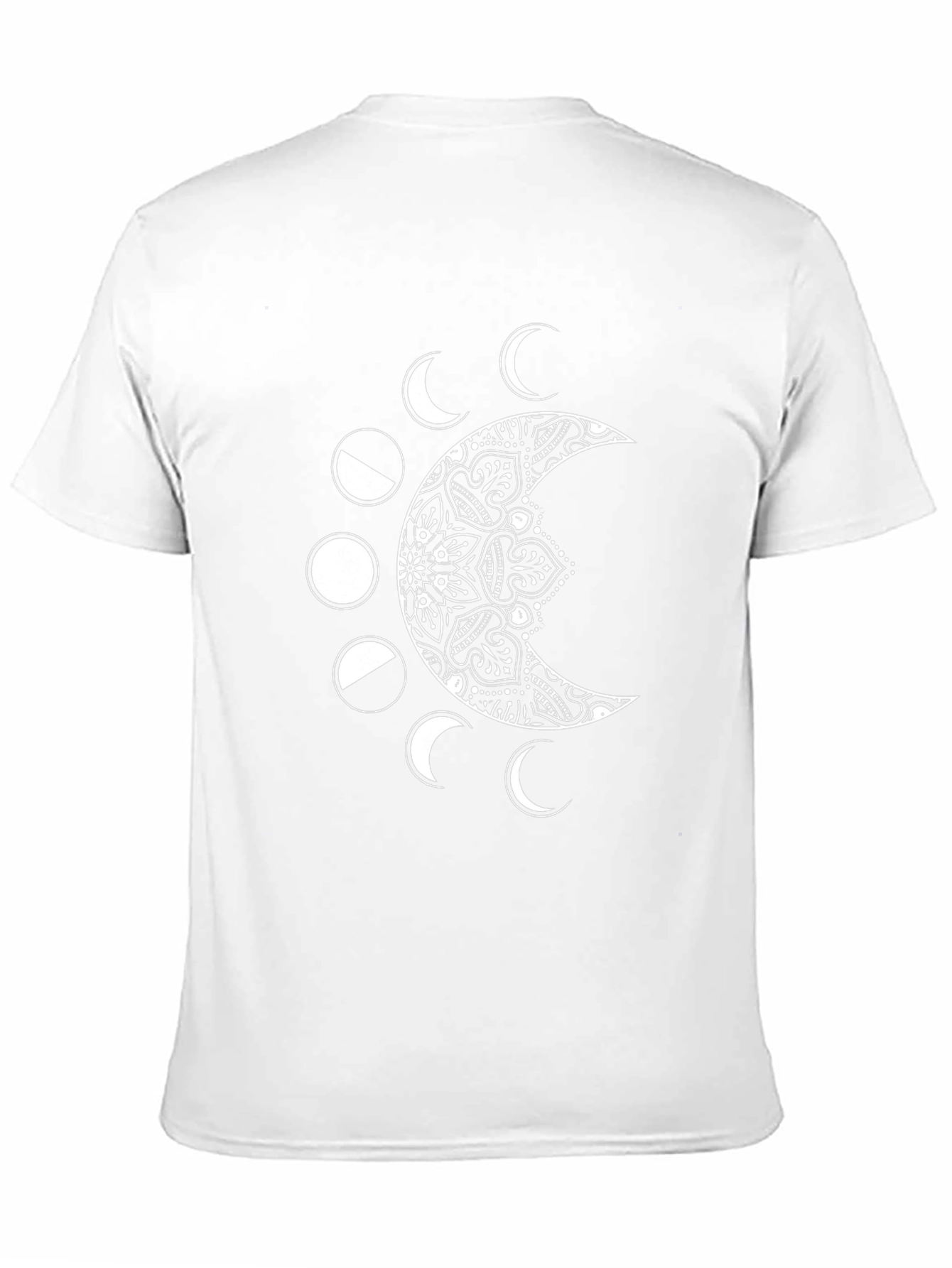 Lunar Phase Graphic Tee - Black Cotton Blend