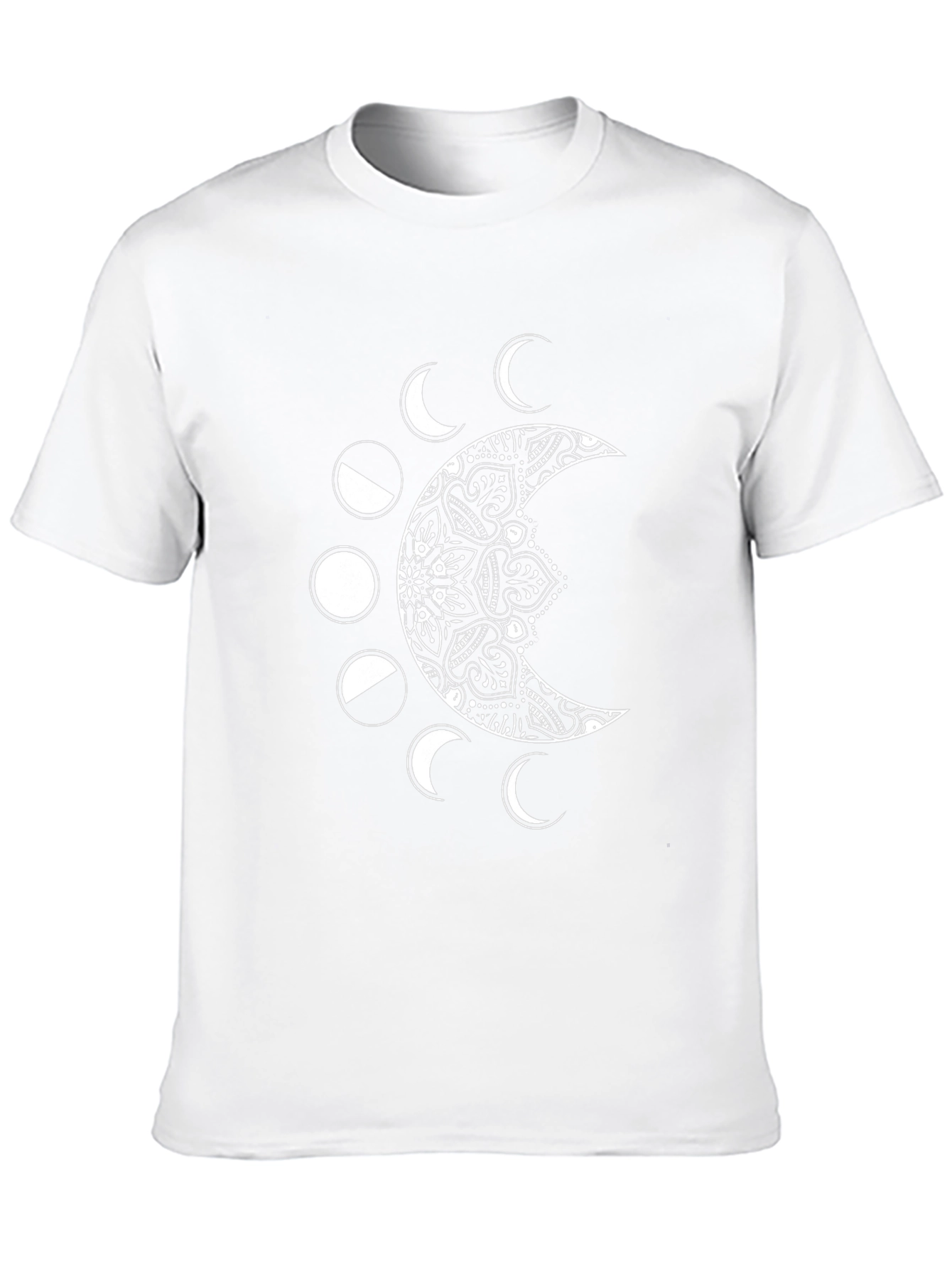 Lunar Phase Graphic Tee - Black Cotton Blend