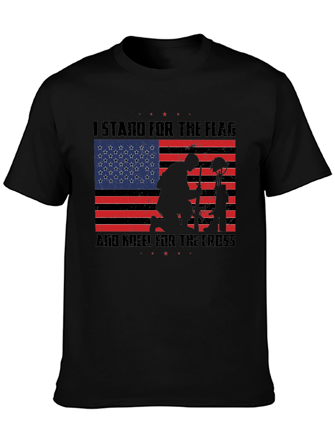 Patriotic Flag & Cross T-Shirt