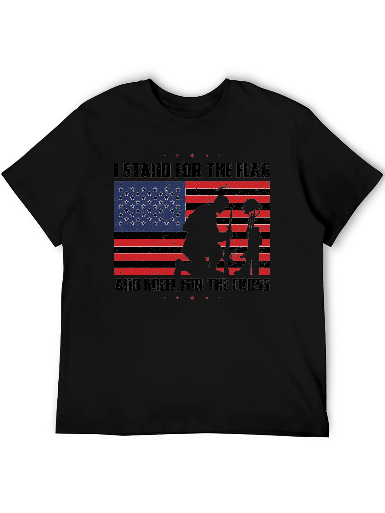 Patriotic Flag & Cross T-Shirt