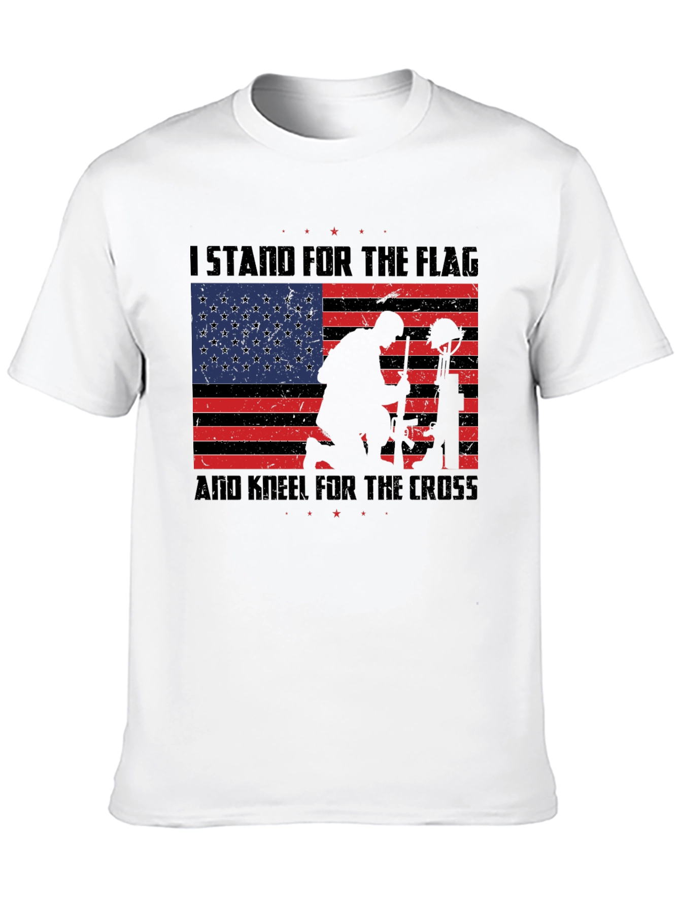 Patriotic Flag & Cross T-Shirt