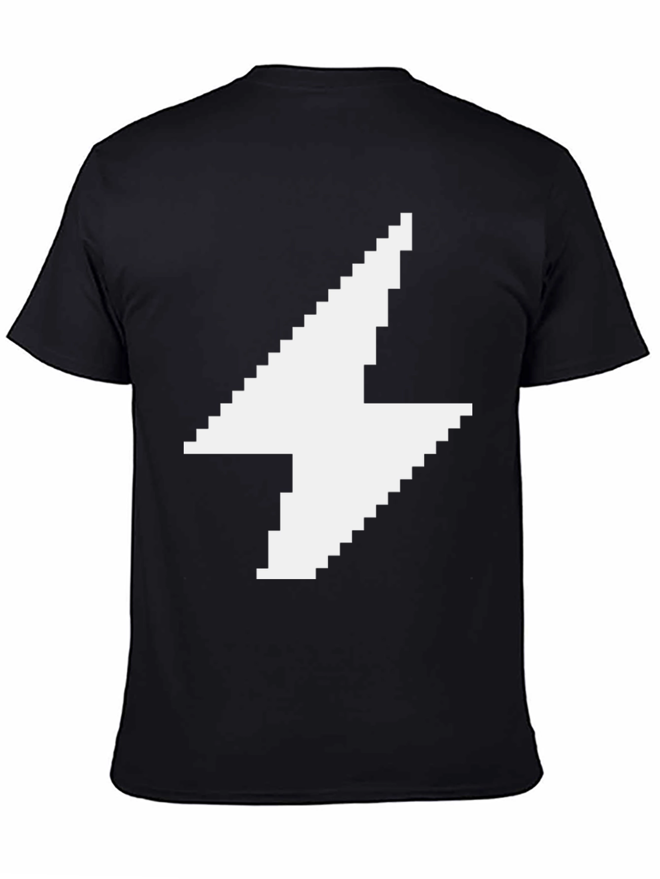 Pixel Lightning Bolt Black T-Shirt