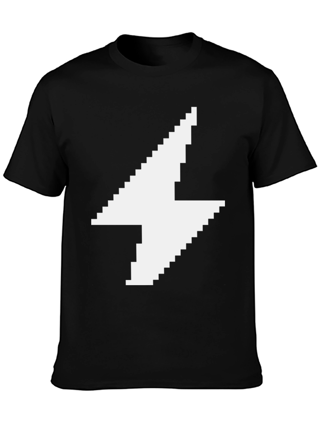 Pixel Lightning Bolt Black T-Shirt