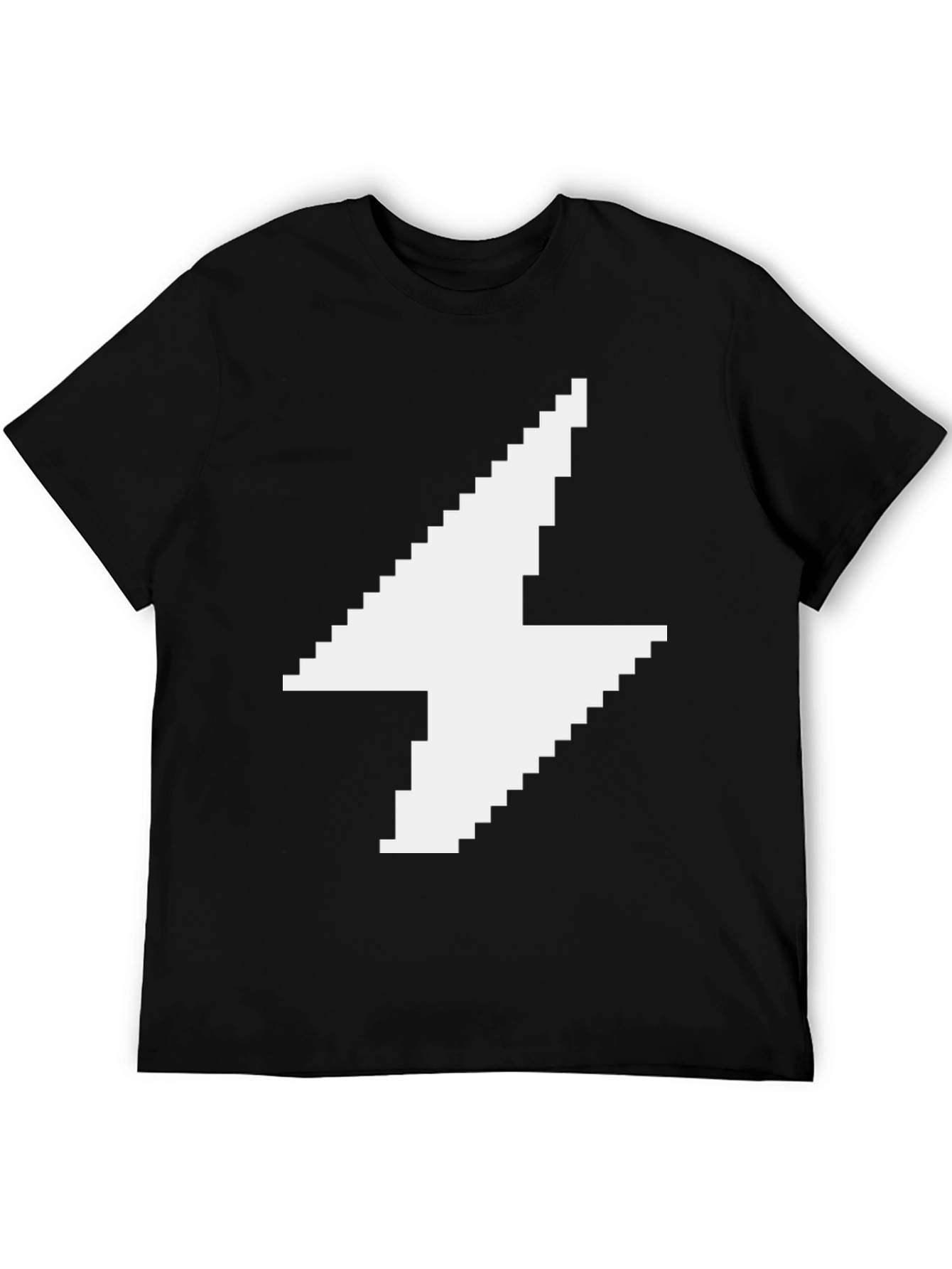 Pixel Lightning Bolt Black T-Shirt