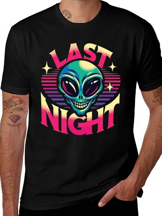 Last Night Alien Graphic T-Shirt - Retro Style