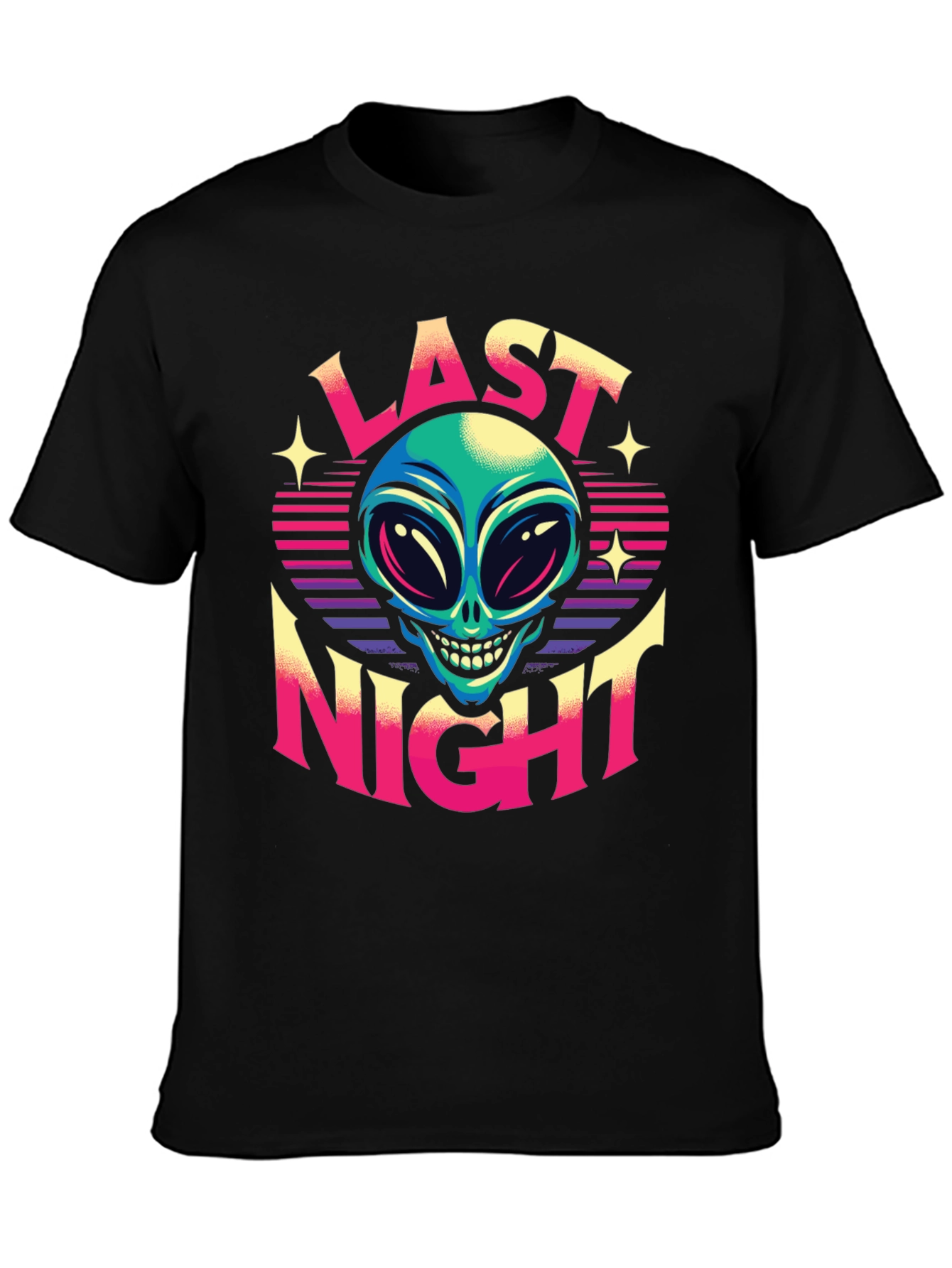 Last Night Alien Graphic T-Shirt - Retro Style