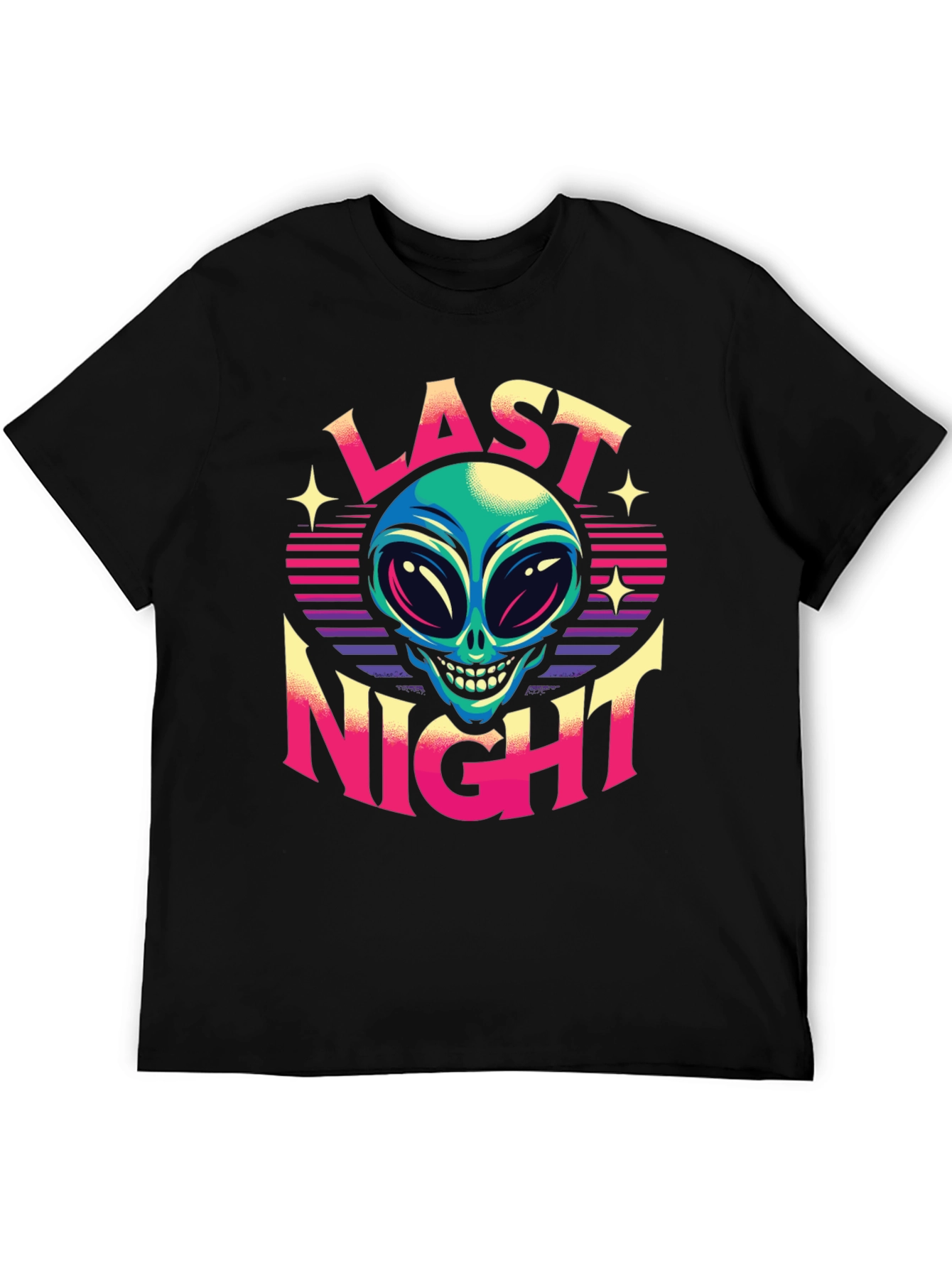 Last Night Alien Graphic T-Shirt - Retro Style
