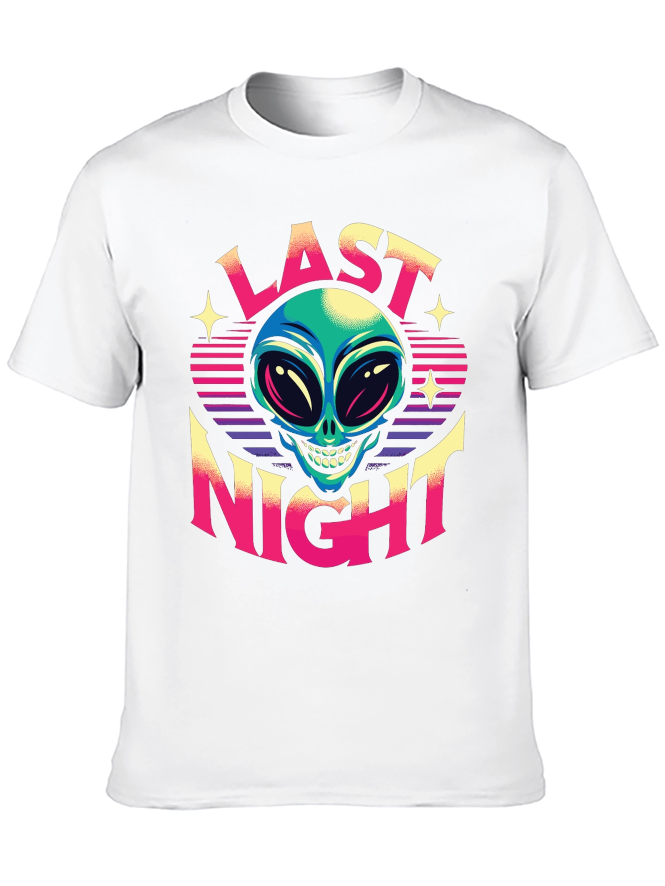 Last Night Alien Graphic T-Shirt - Retro Style