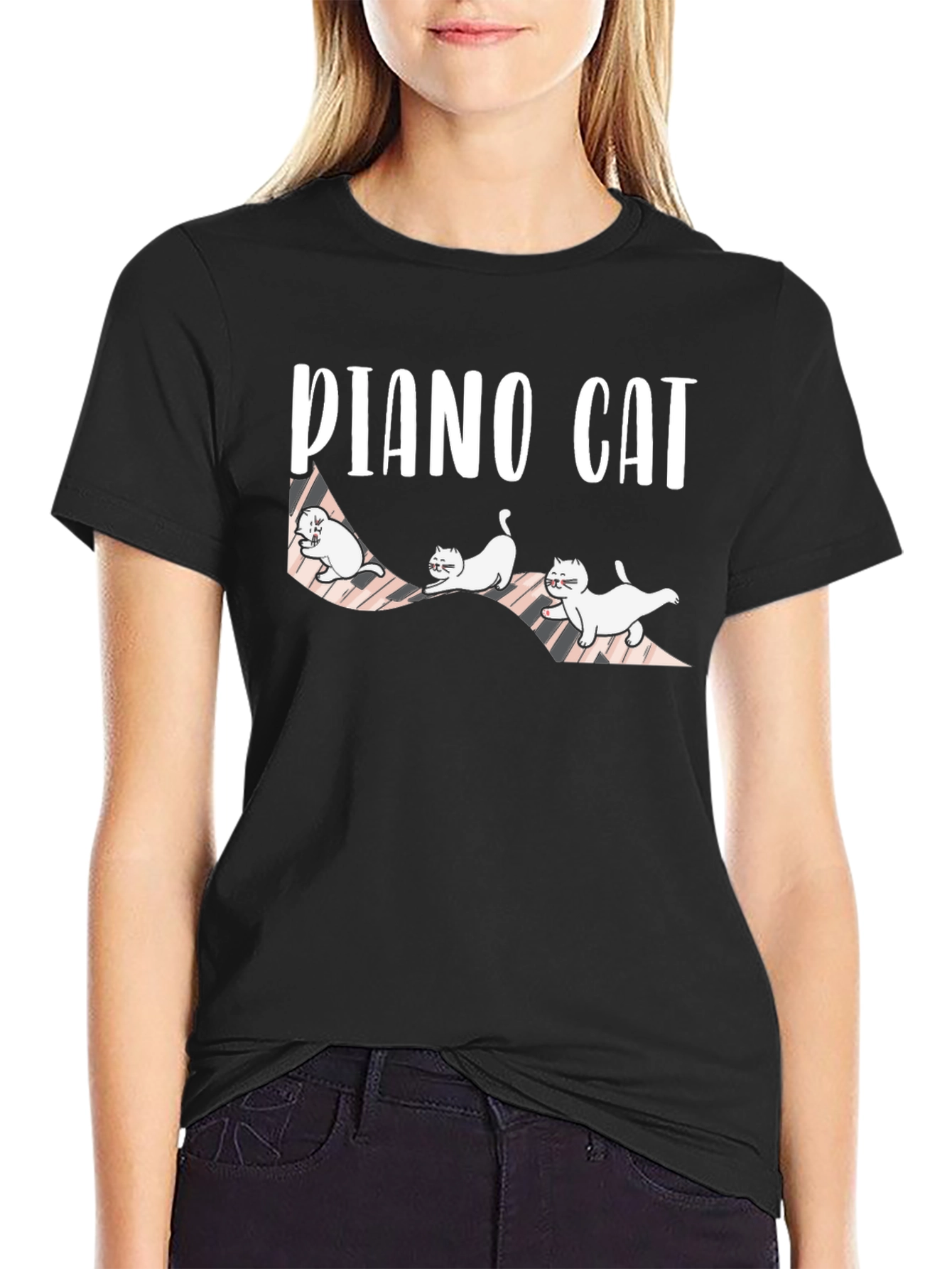 Piano Cat T-Shirt: Funny Cat Lover Tee