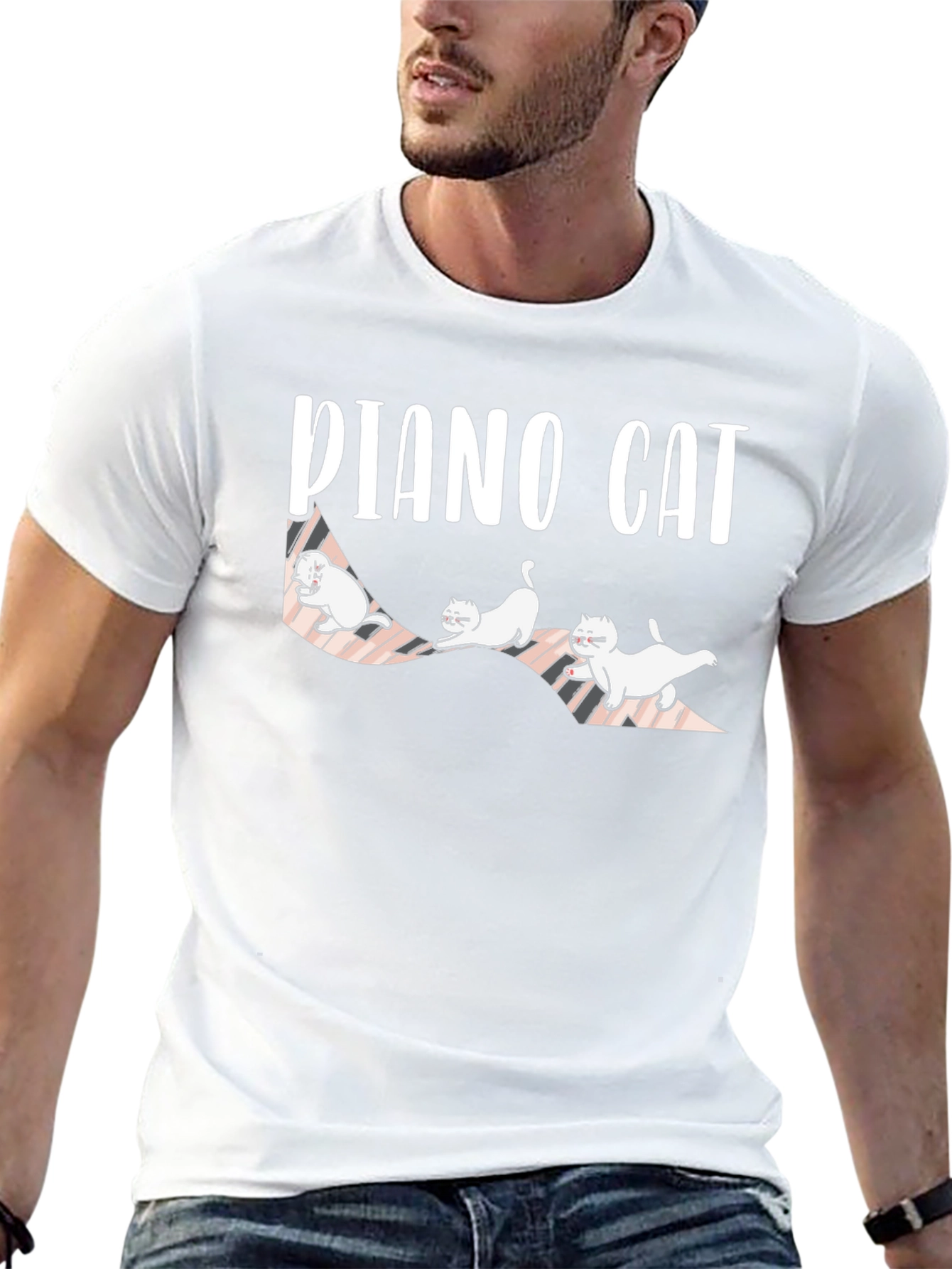 Piano Cat T-Shirt: Funny Cat Lover Tee