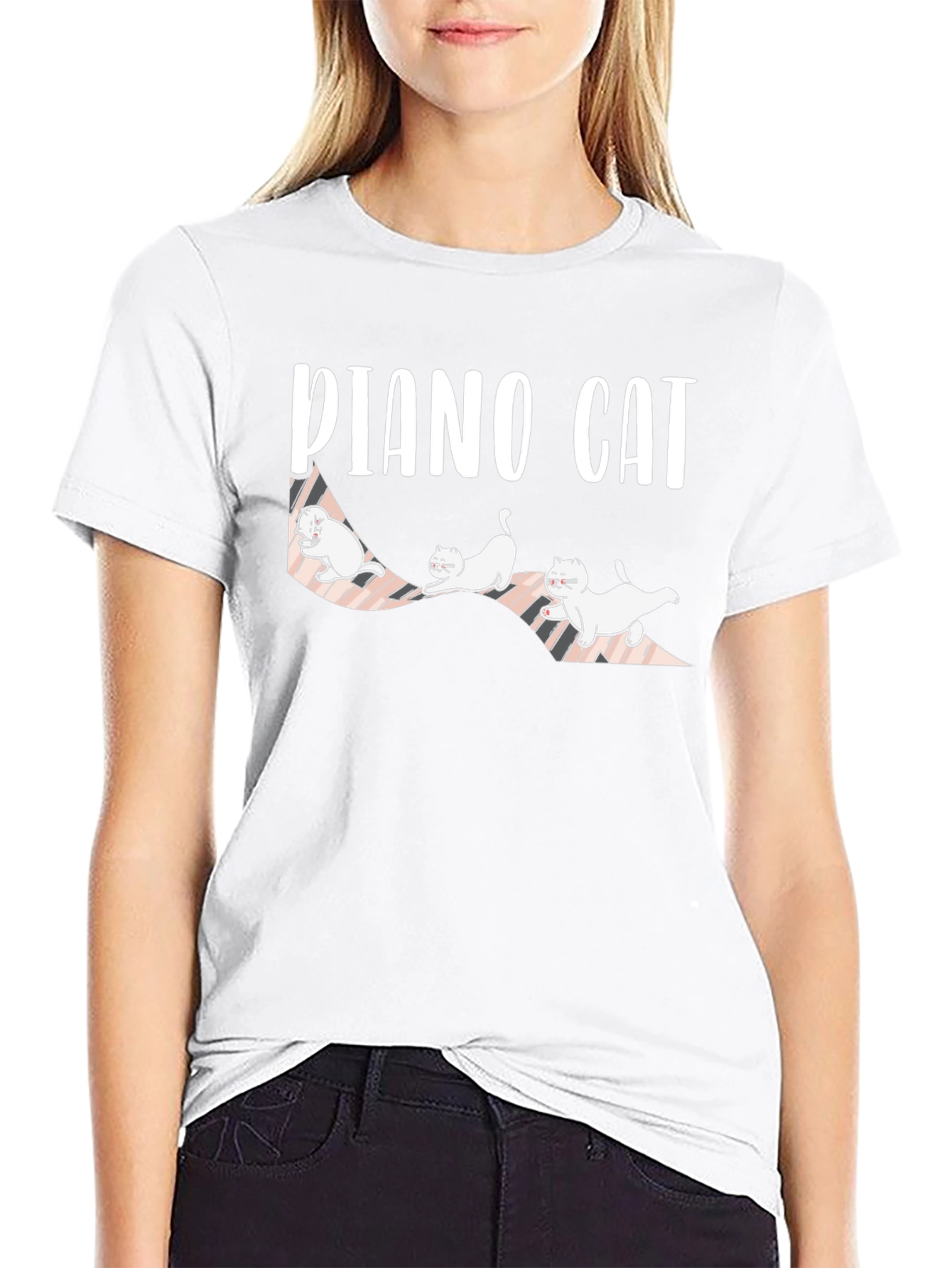 Piano Cat T-Shirt: Funny Cat Lover Tee
