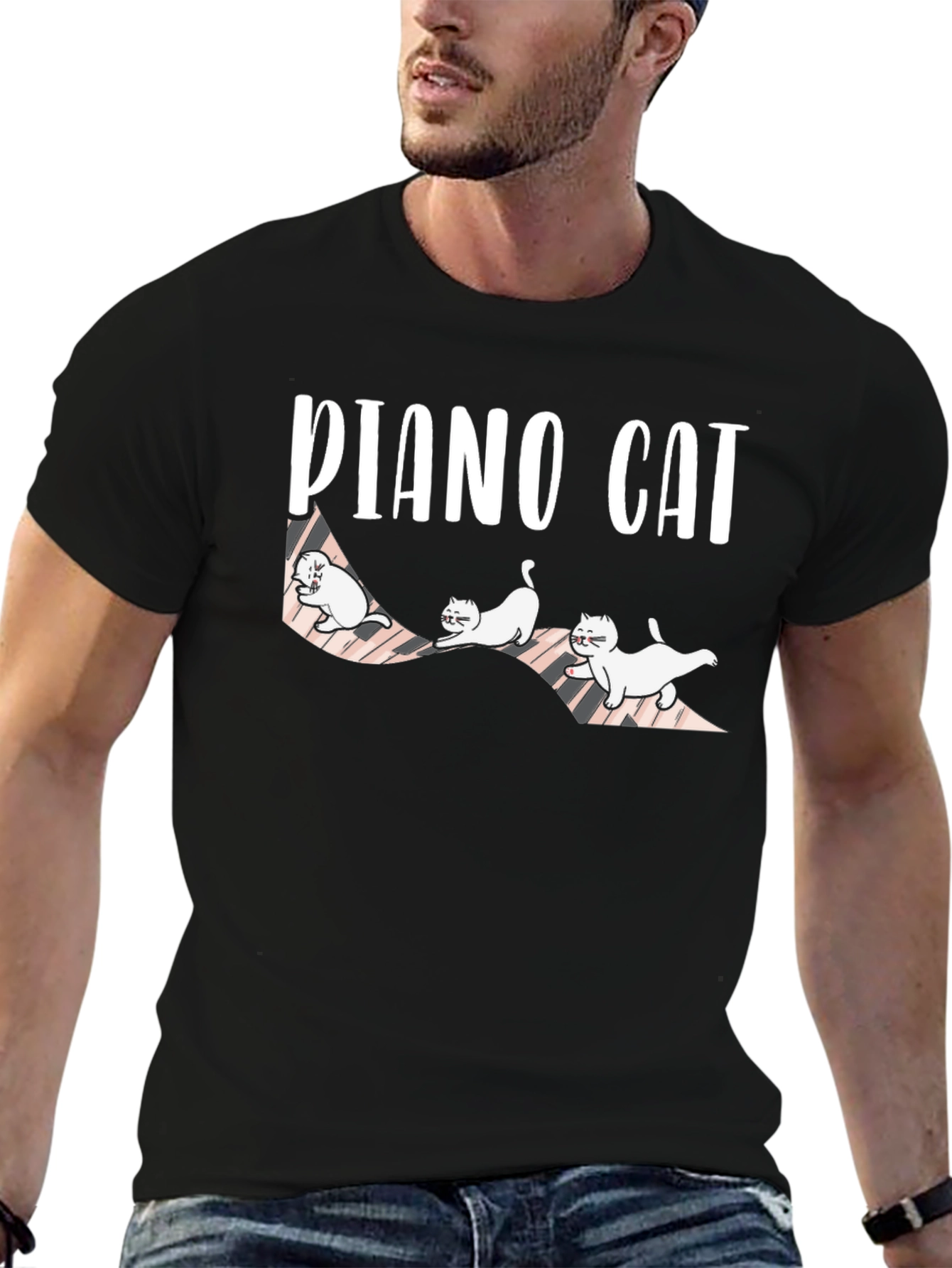 Piano Cat T-Shirt: Funny Cat Lover Tee