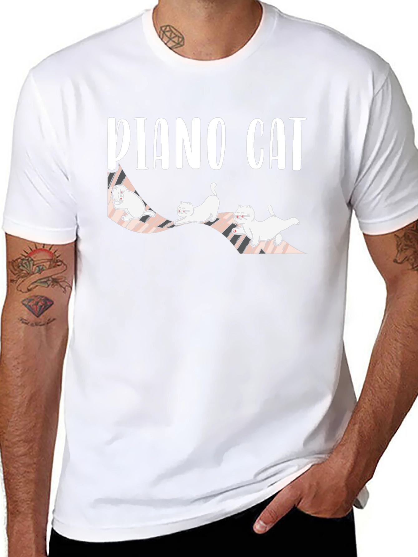 Piano Cat T-Shirt: Funny Cat Lover Tee