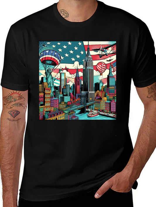 New York Cityscape Graphic T-Shirt