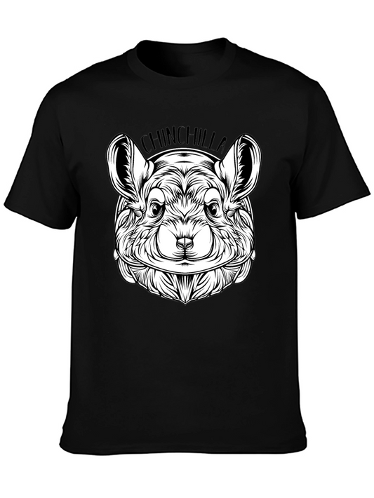 Chinchilla Graphic Tee - Black Cotton Comfort