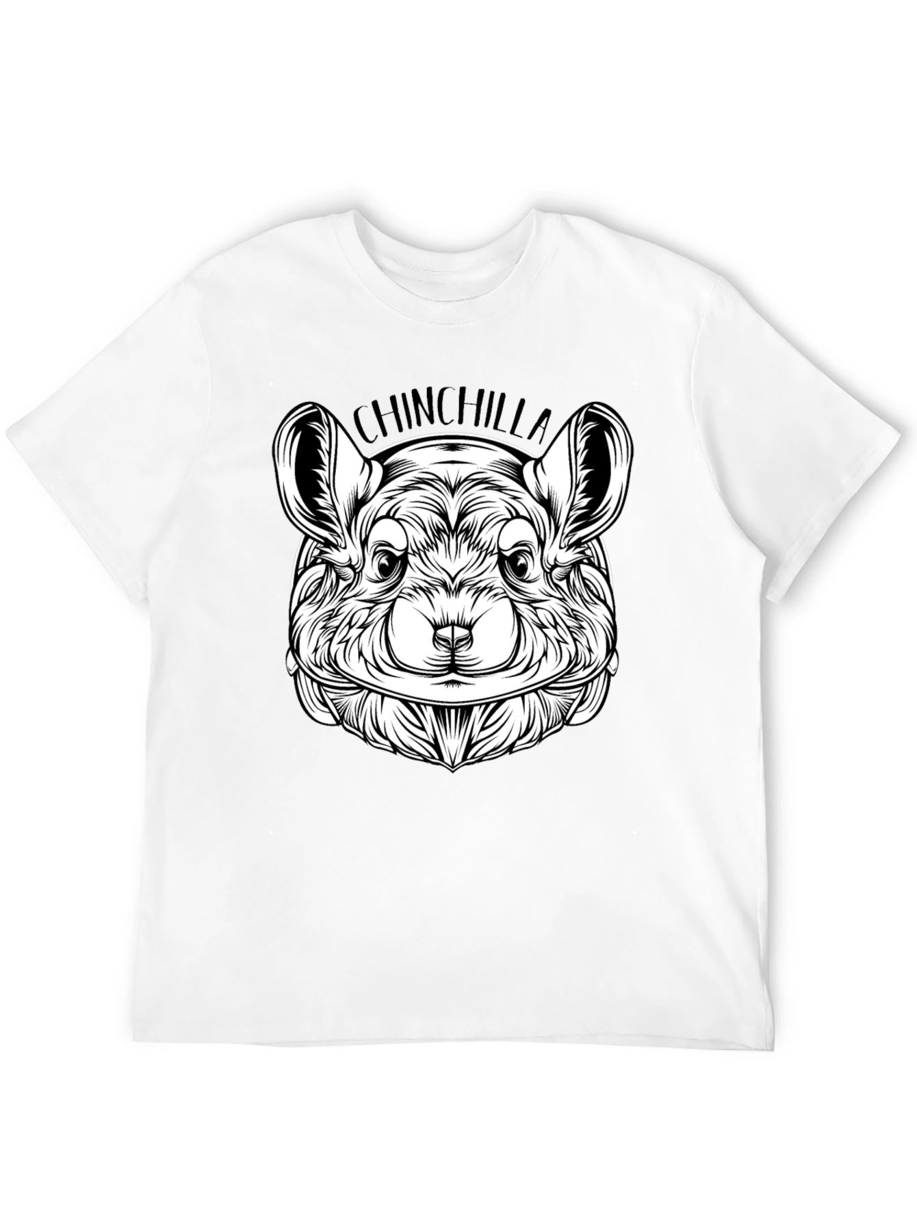 Chinchilla Graphic Tee - Black Cotton Comfort