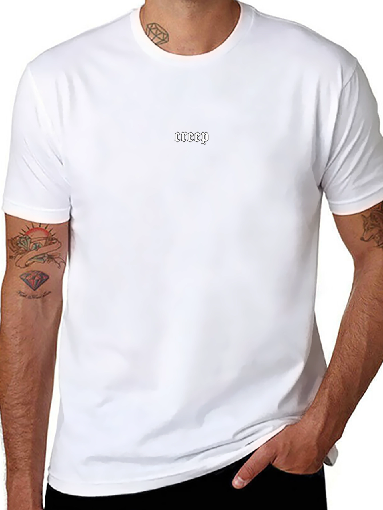 Creep Graphic Tee - Modern Black Cotton T-Shirt