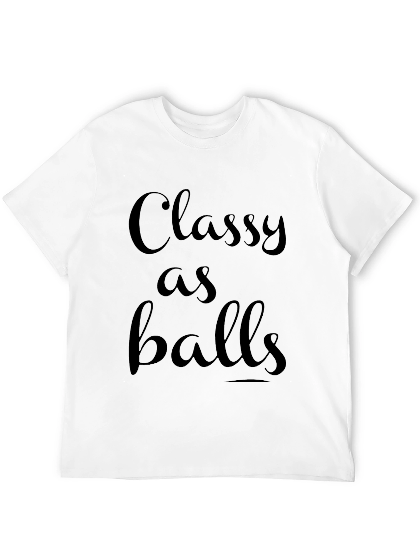 Classy As Balls Black Graphic T-Shirt