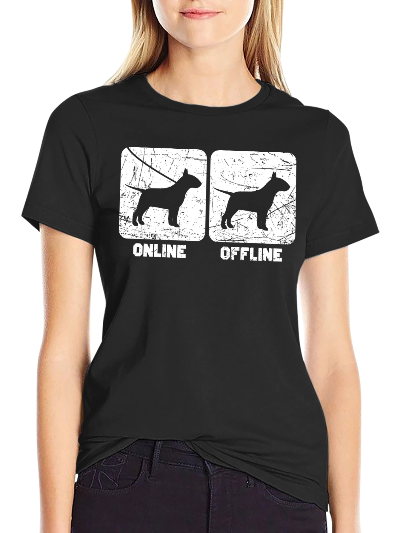 Online Offline Dog Lover T-Shirt