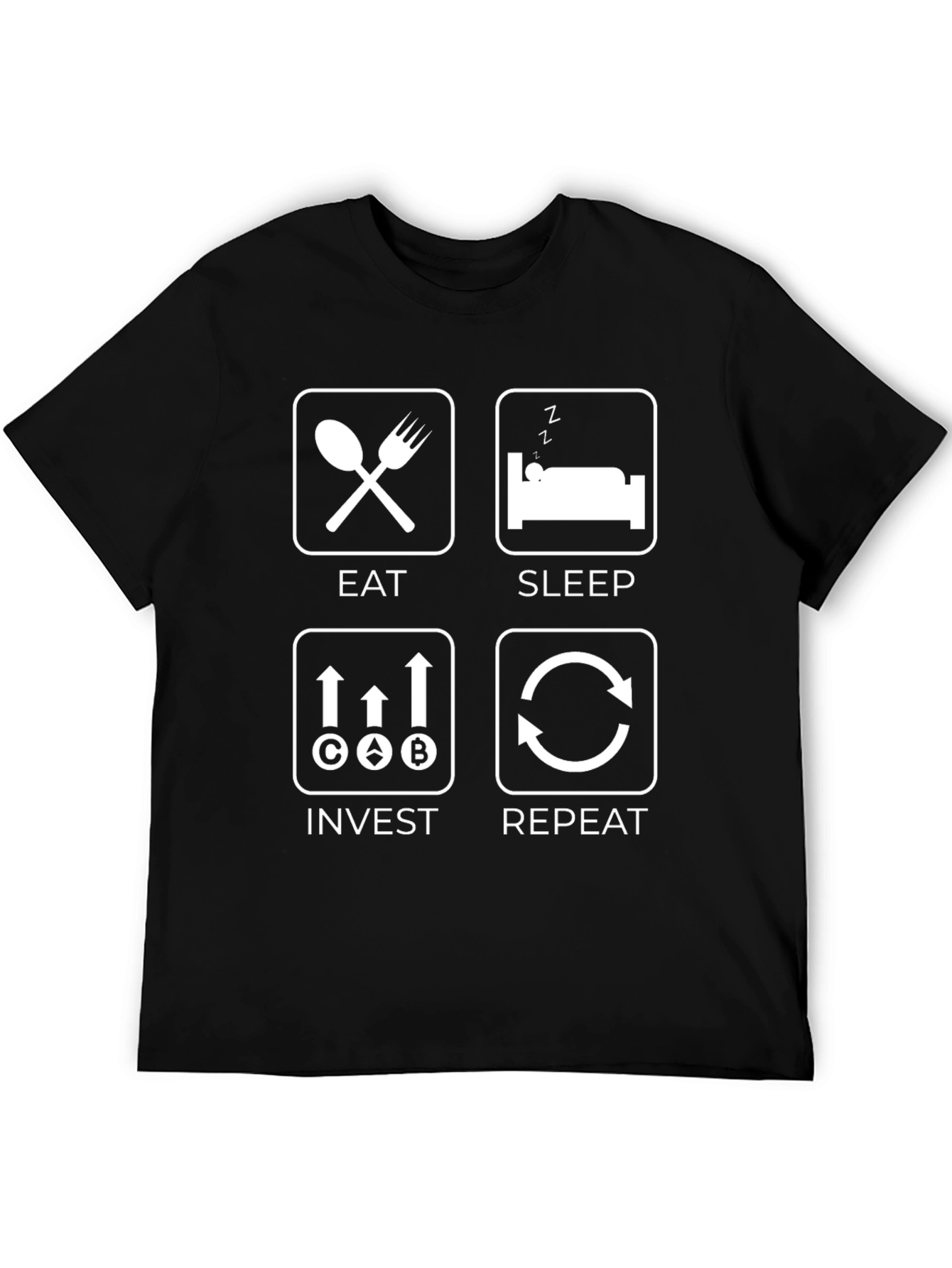 Eat Sleep Invest Repeat Graphic Tee