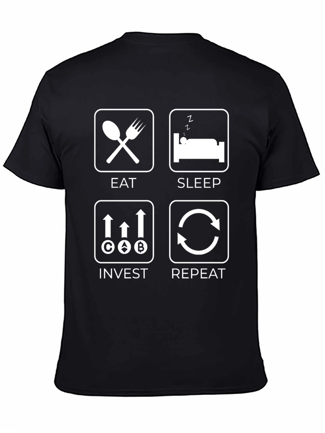 Eat Sleep Invest Repeat Graphic Tee