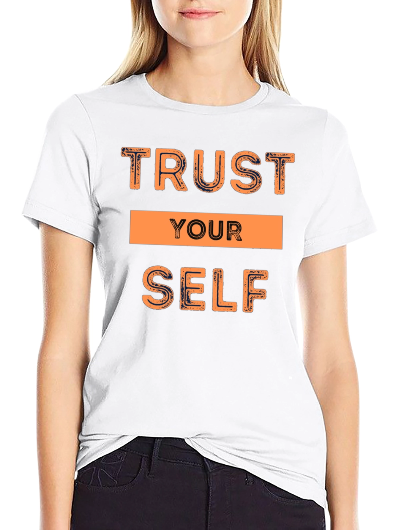 Trust Yourself Graphic Black T-Shirt