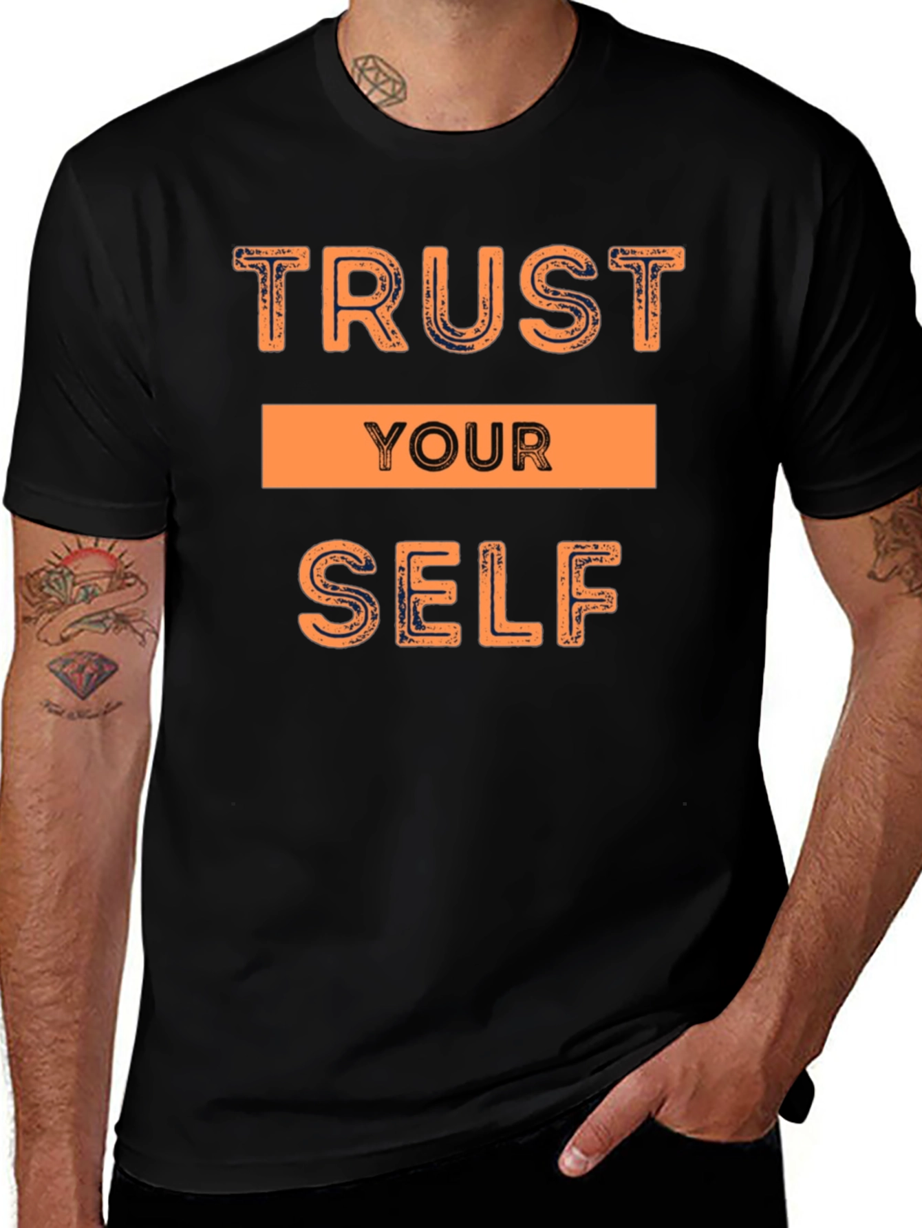 Trust Yourself Graphic Black T-Shirt