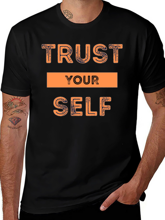 Trust Yourself Graphic Black T-Shirt