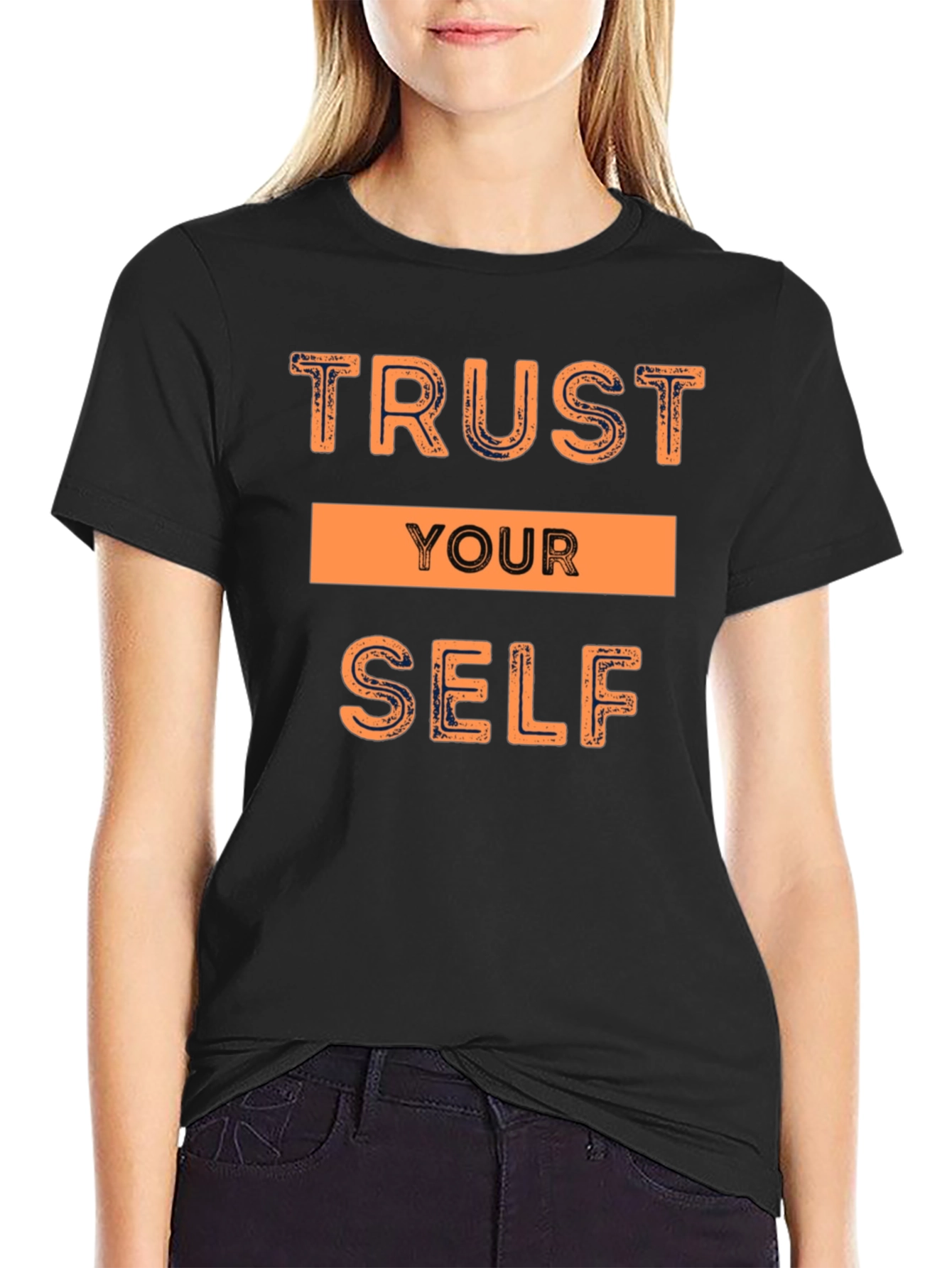Trust Yourself Graphic Black T-Shirt