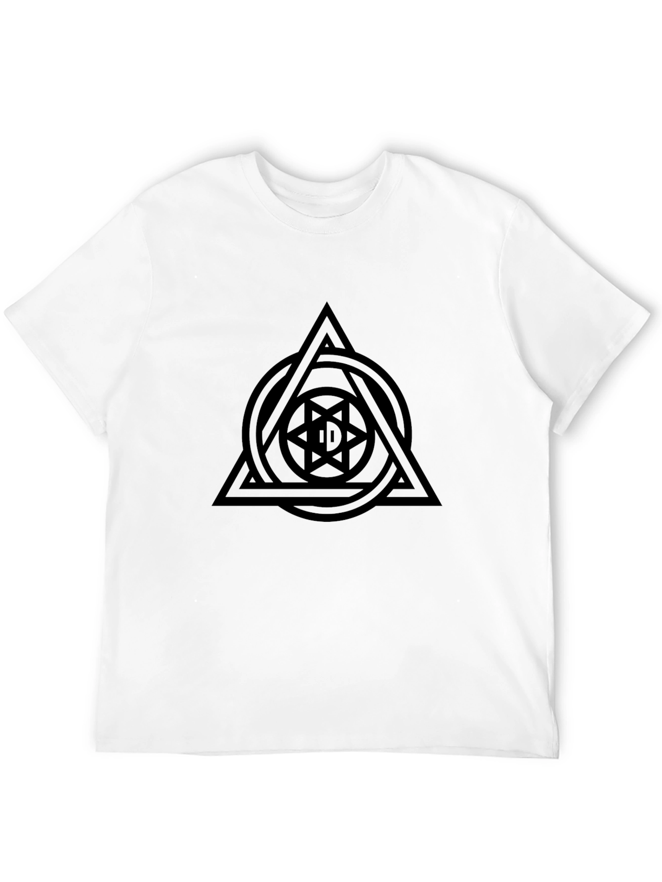 Geometric Symbol Black T-Shirt