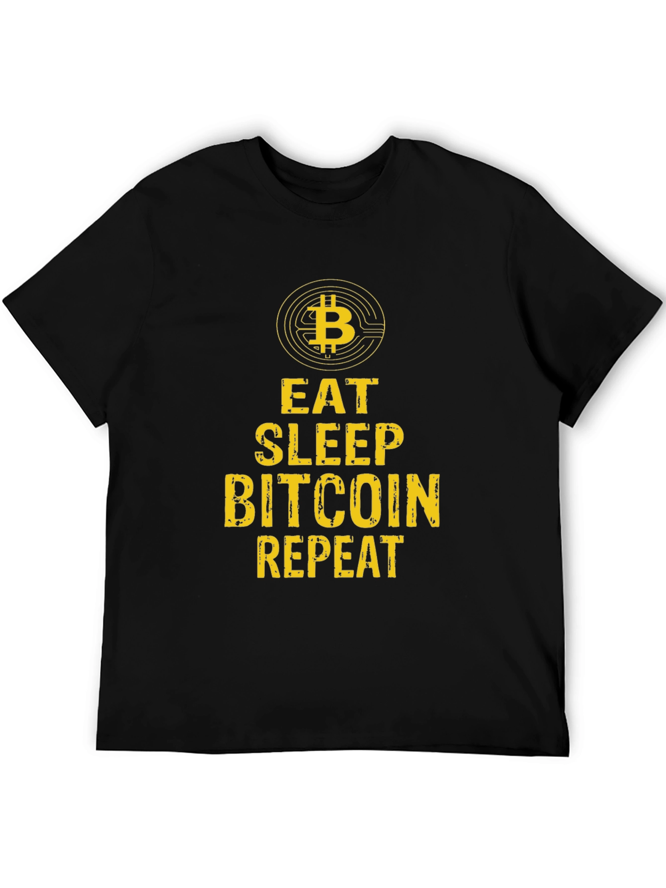 Eat Sleep Bitcoin Repeat Graphic Tee - Black