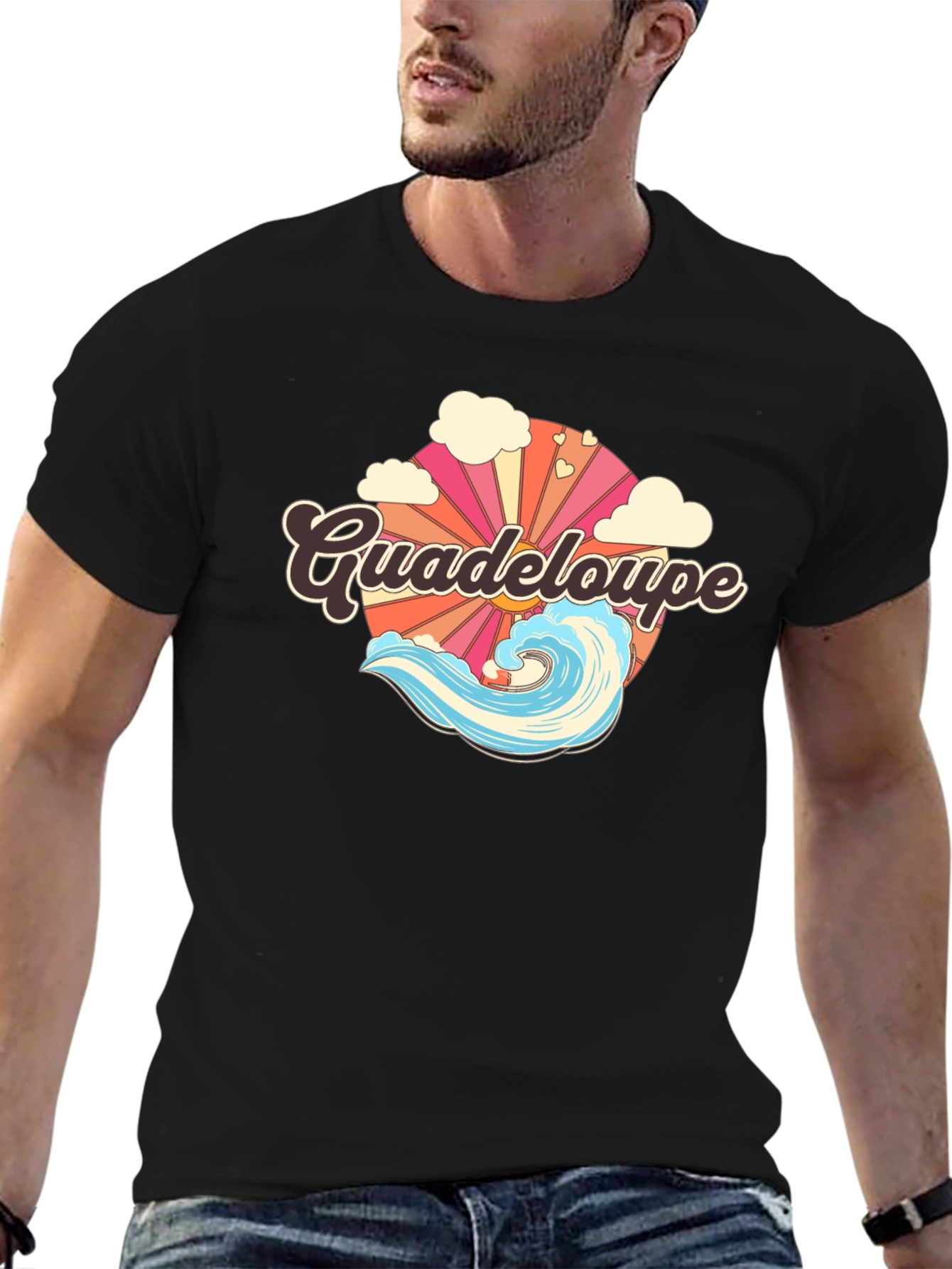 Guadeloupe Retro Graphic Tee - Island Vibes