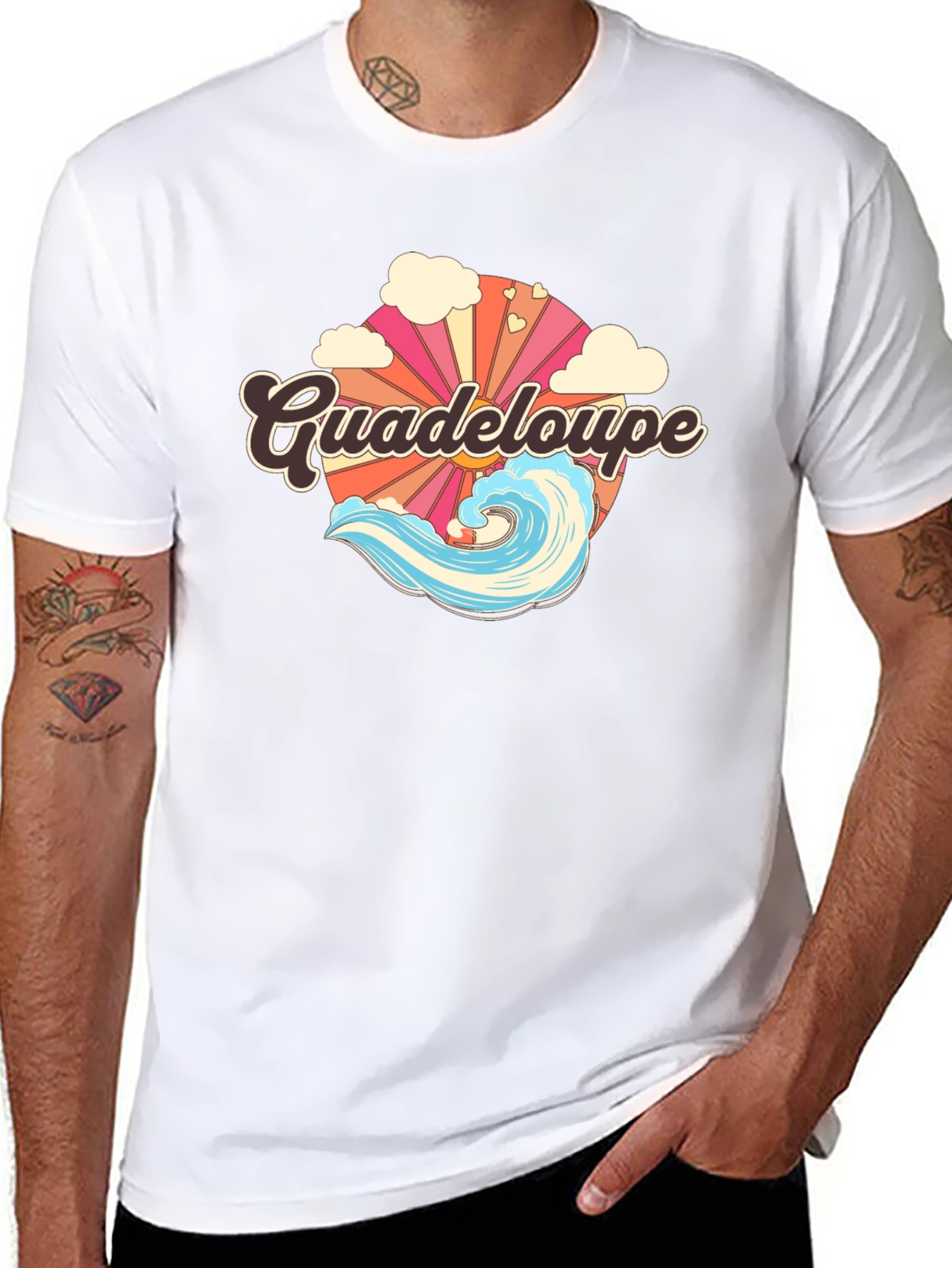 Guadeloupe Retro Graphic Tee - Island Vibes