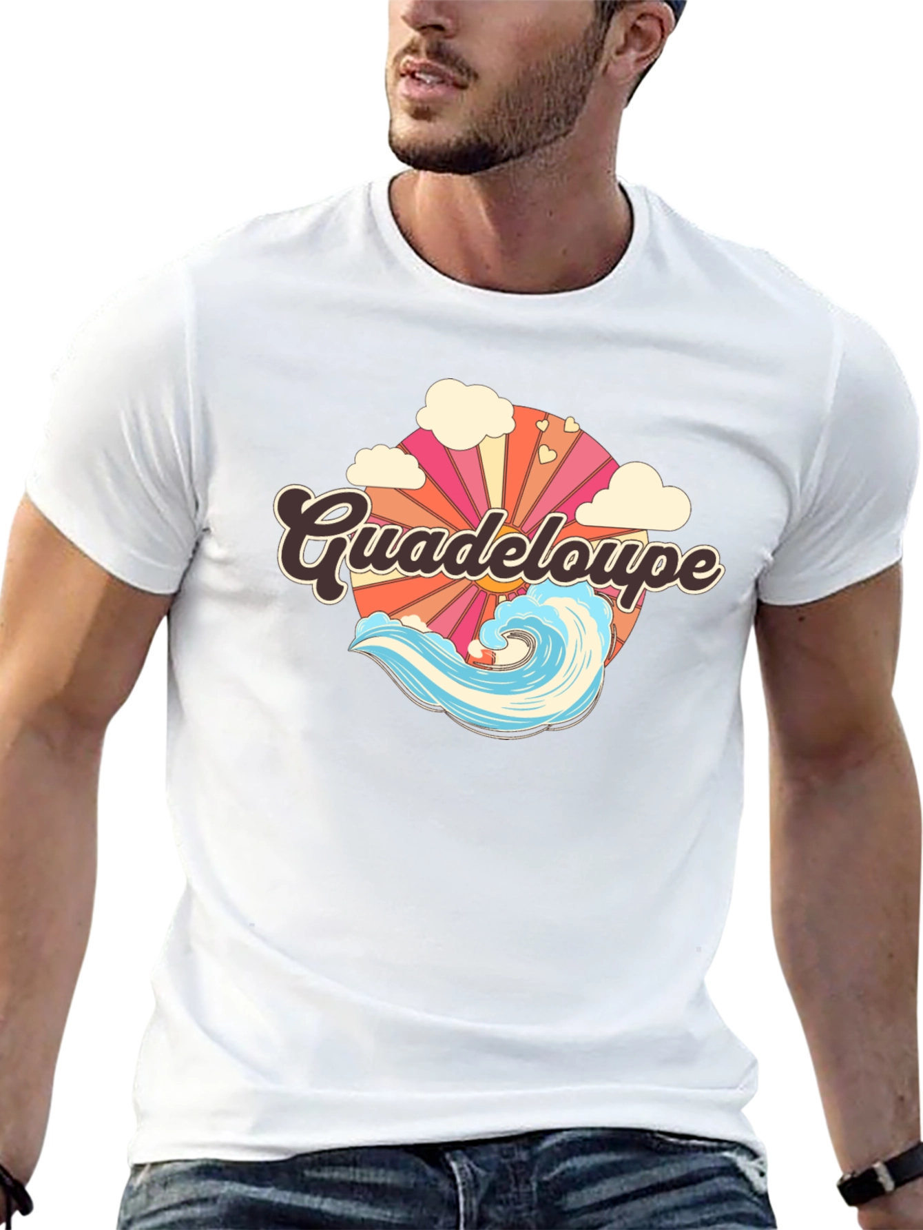 Guadeloupe Retro Graphic Tee - Island Vibes