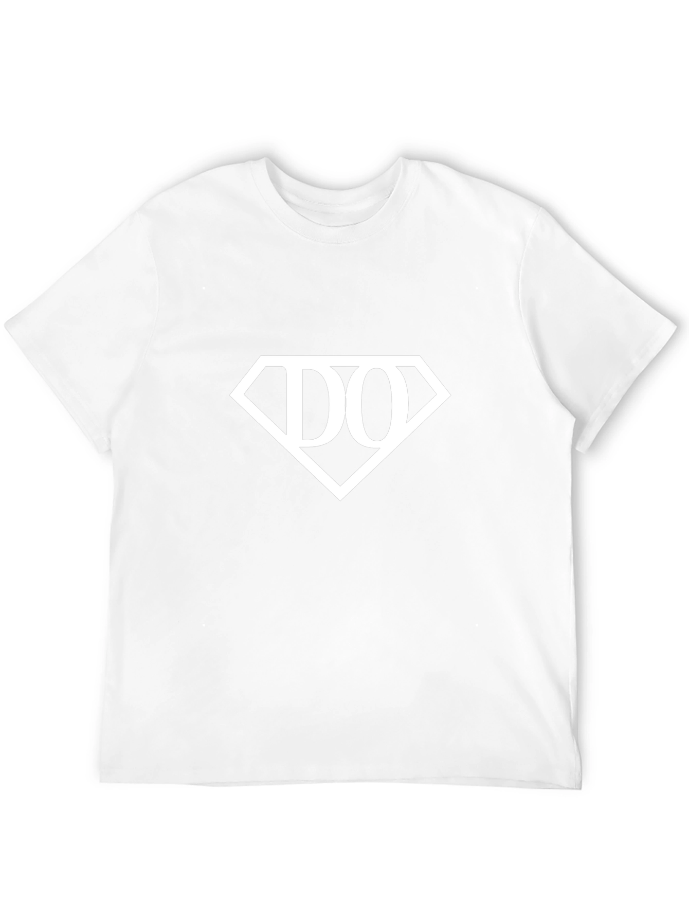 Diamond Initial Tee - Stylish Black Cotton Shirt