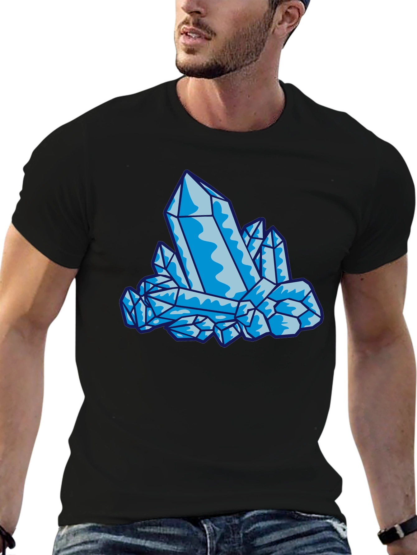 Crystal Design Black T-Shirt