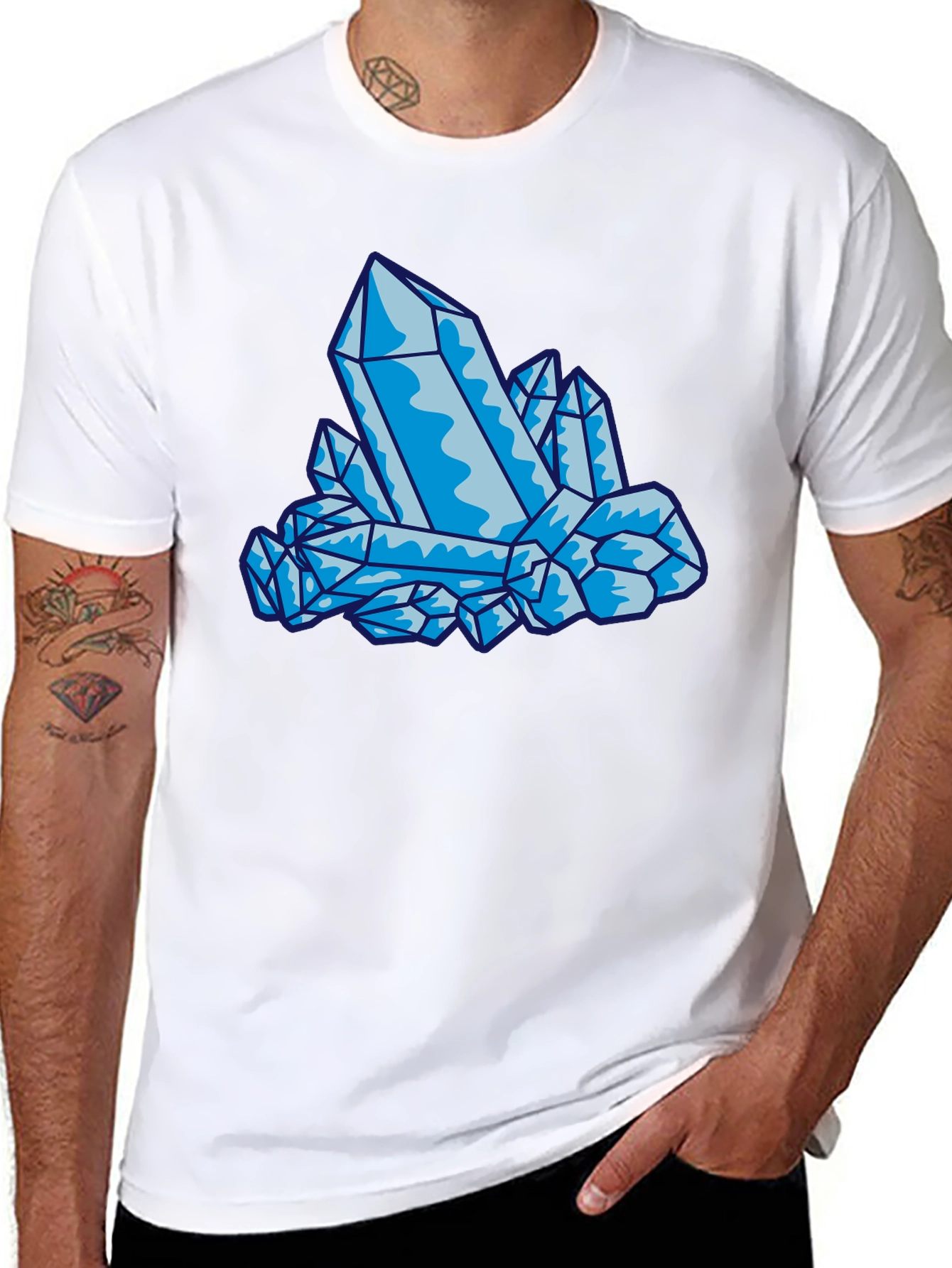 Crystal Design Black T-Shirt