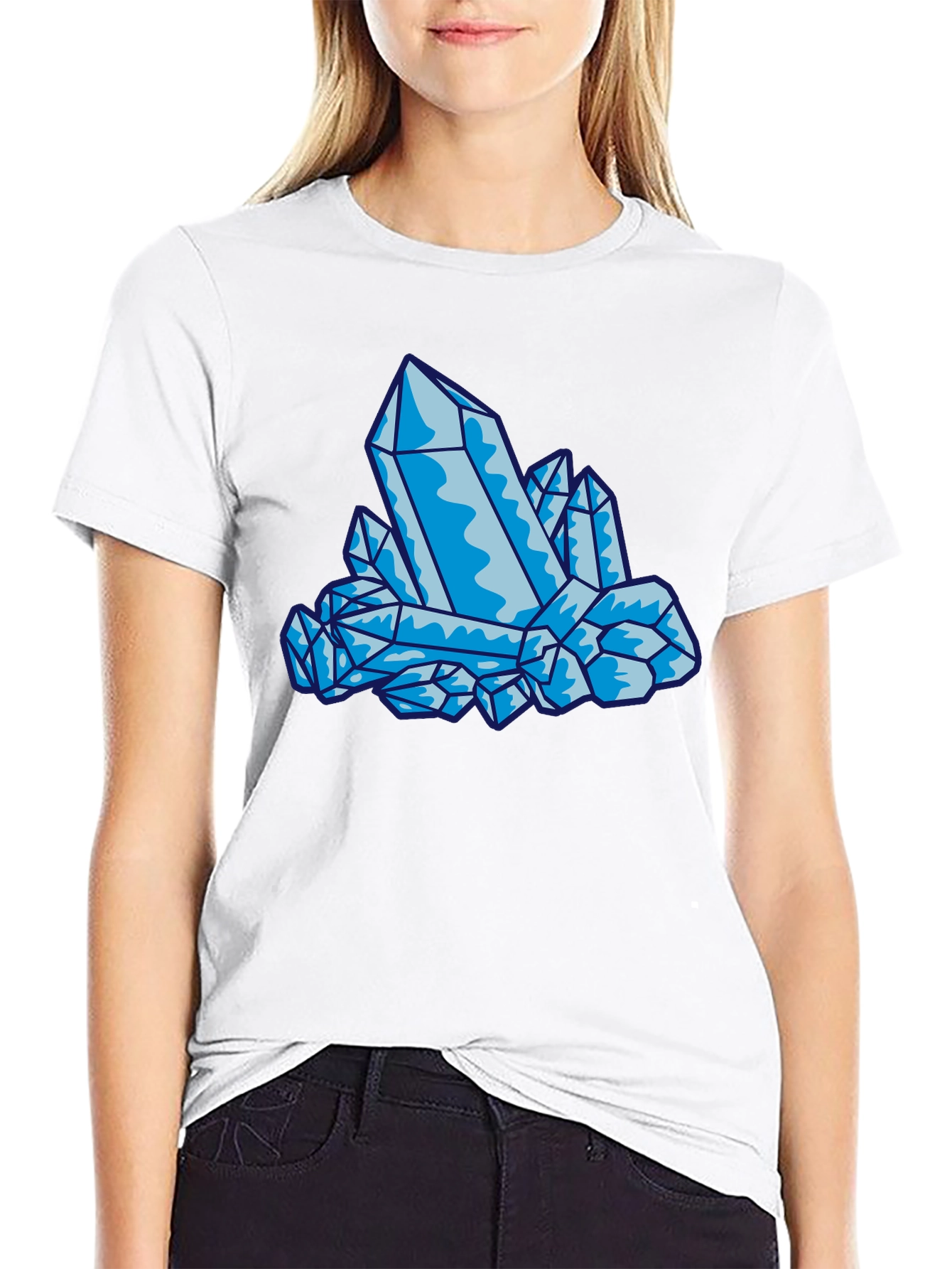 Crystal Design Black T-Shirt