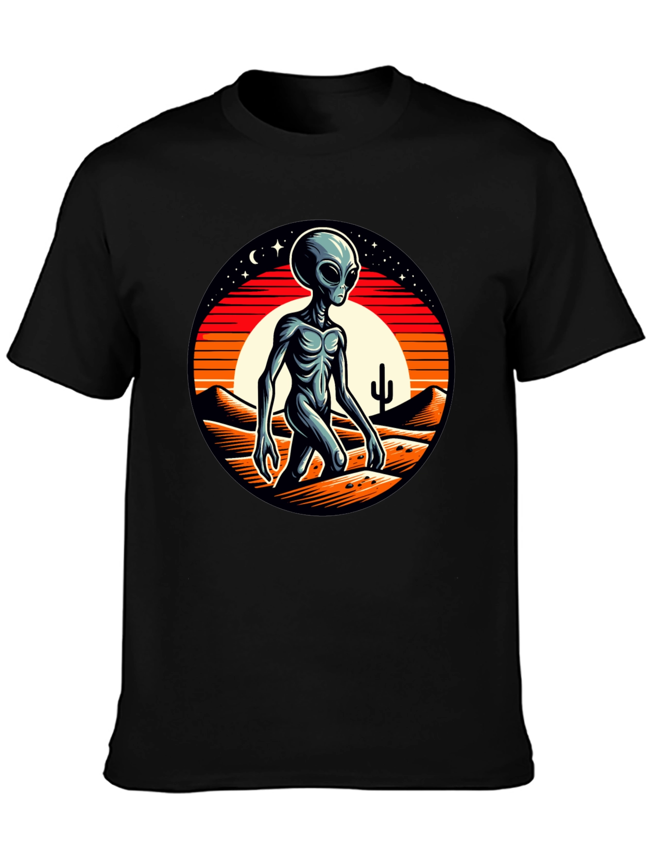 Alien Desert Graphic Tee - Black