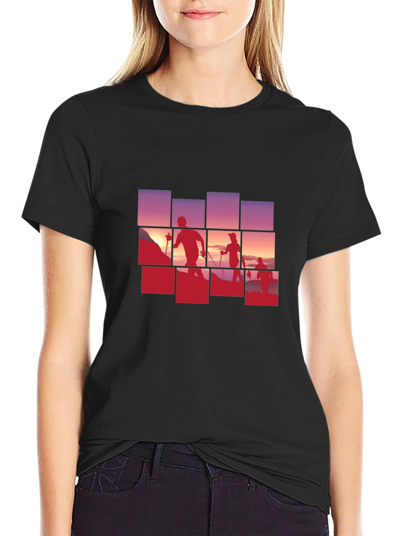 Hiking Silhouette Black T-Shirt