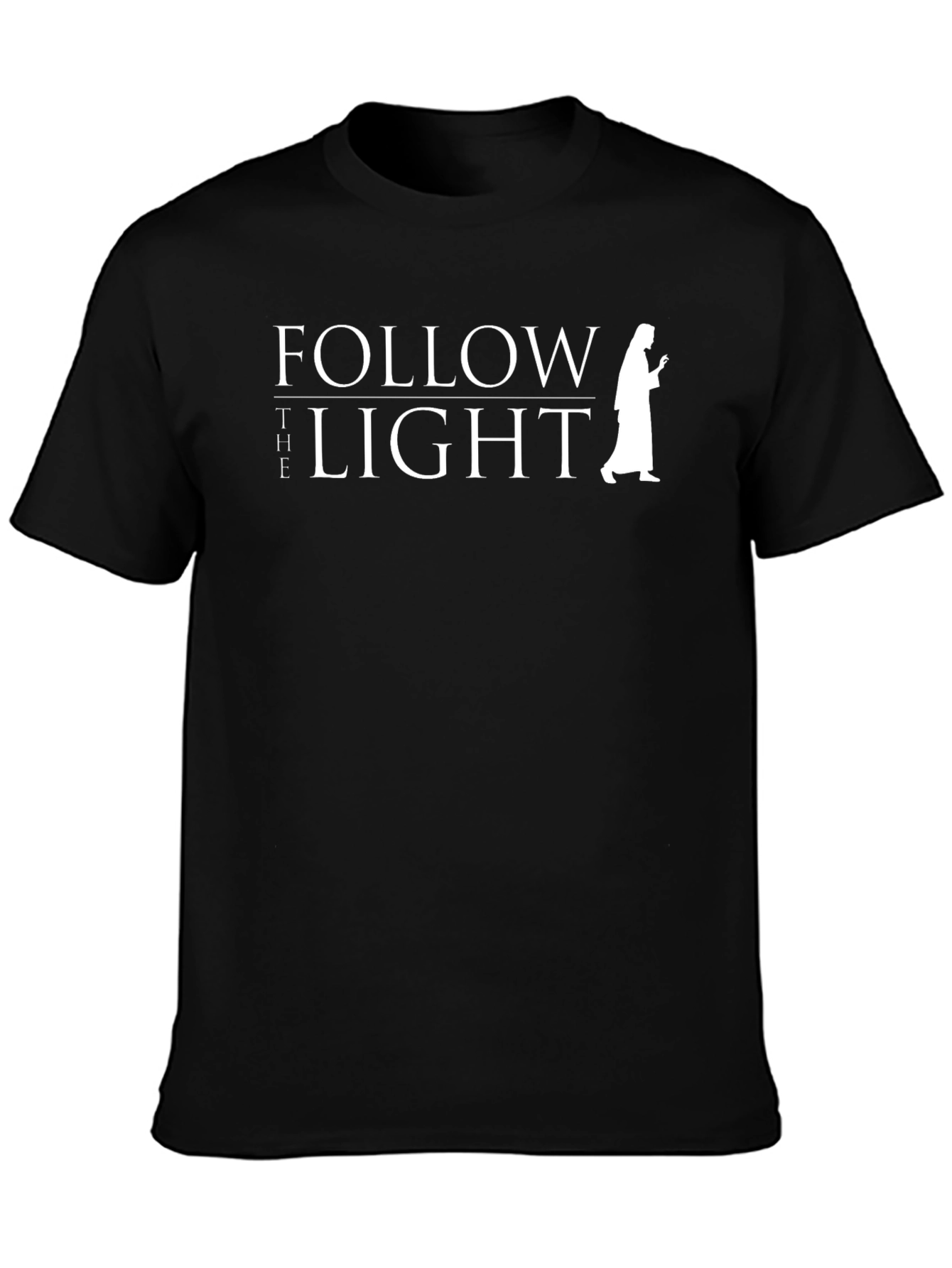 Follow The Light Graphic T-Shirt - Black