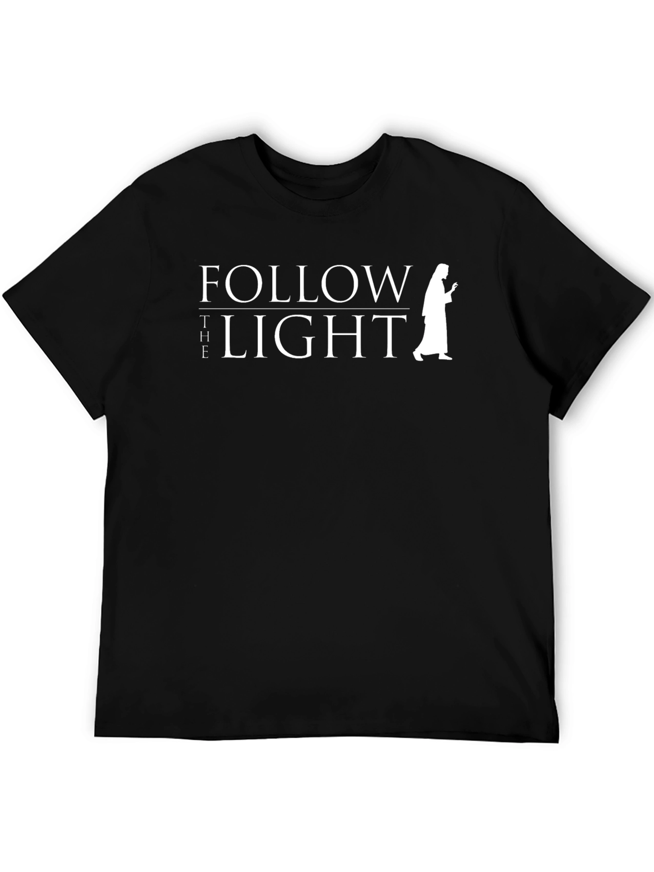 Follow The Light Graphic T-Shirt - Black
