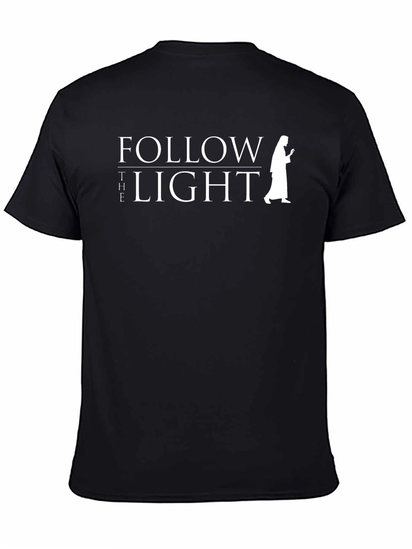 Follow The Light Graphic T-Shirt - Black