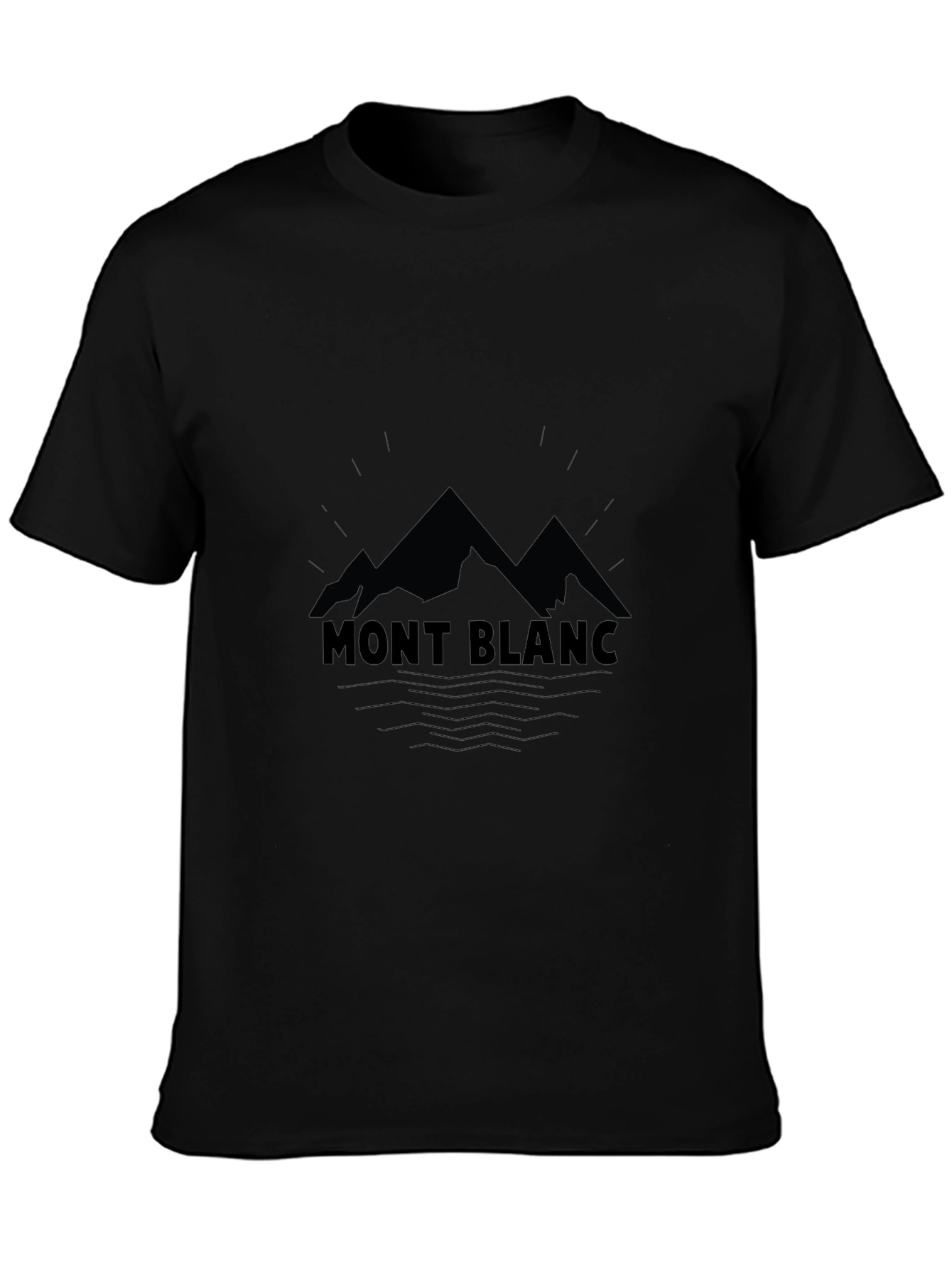 Mont Blanc Graphic Tee - Classic Black Cotton
