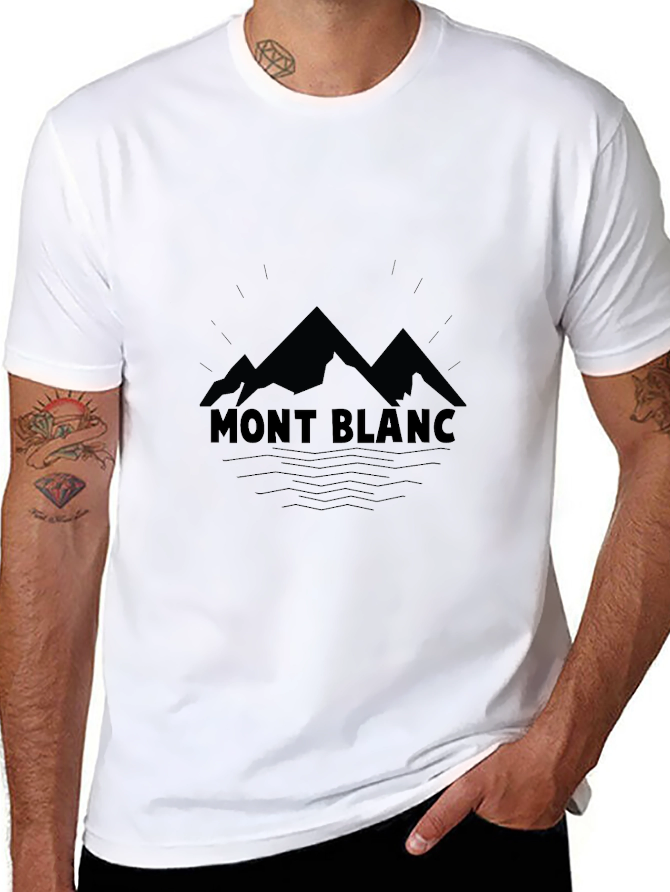 Mont Blanc Graphic Tee - Classic Black Cotton