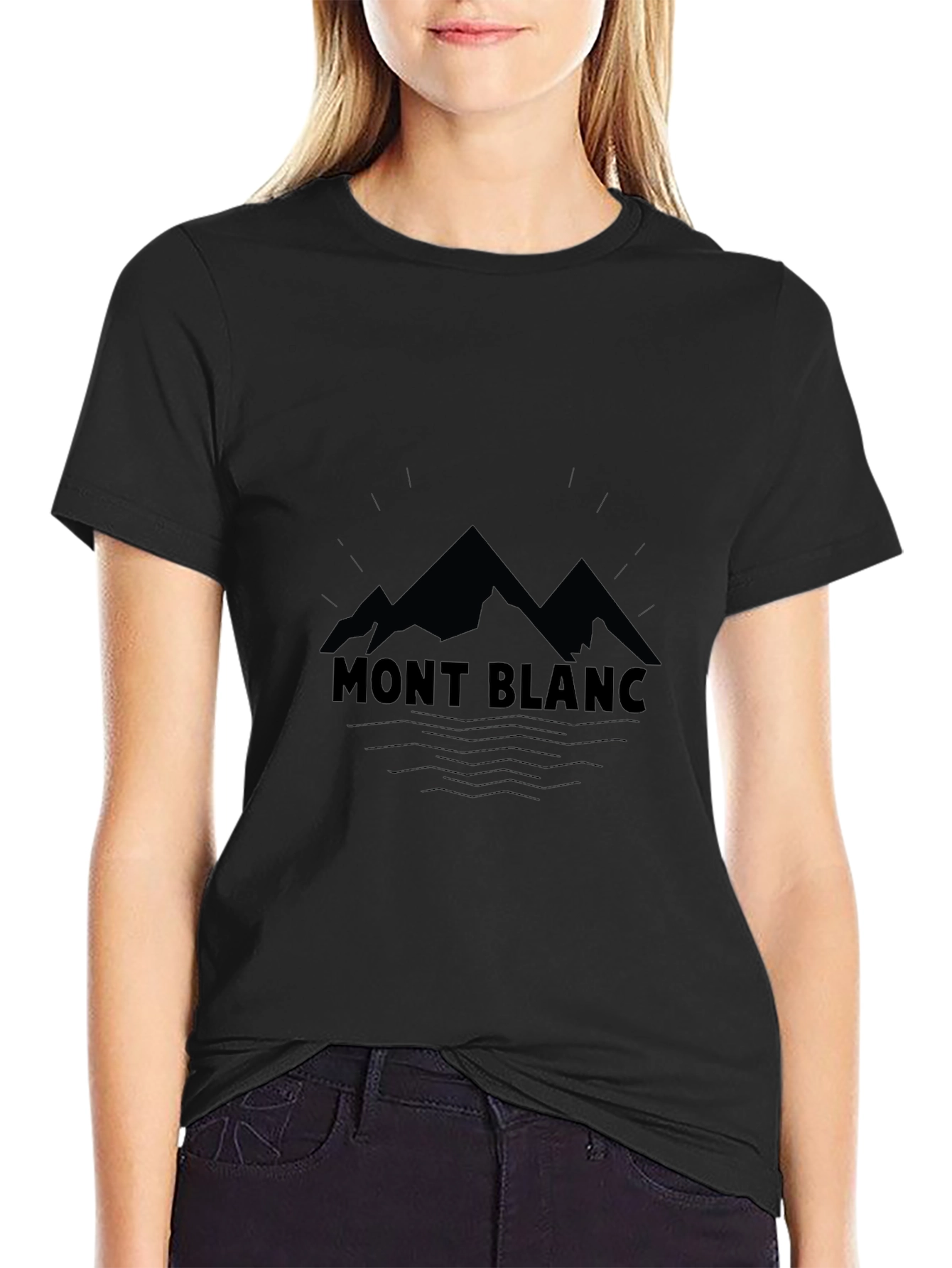 Mont Blanc Graphic Tee - Classic Black Cotton