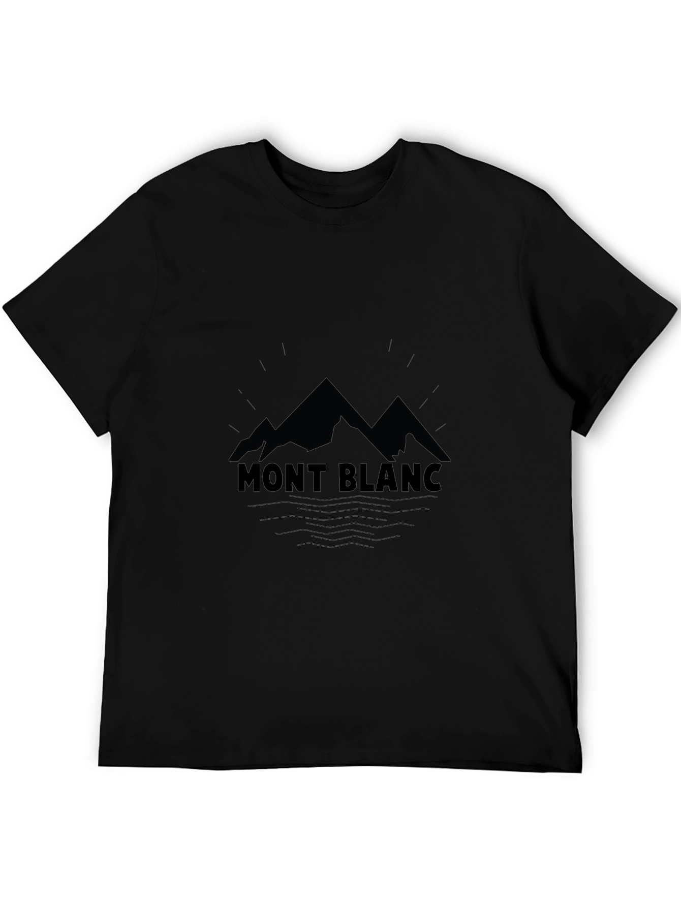 Mont Blanc Graphic Tee - Classic Black Cotton