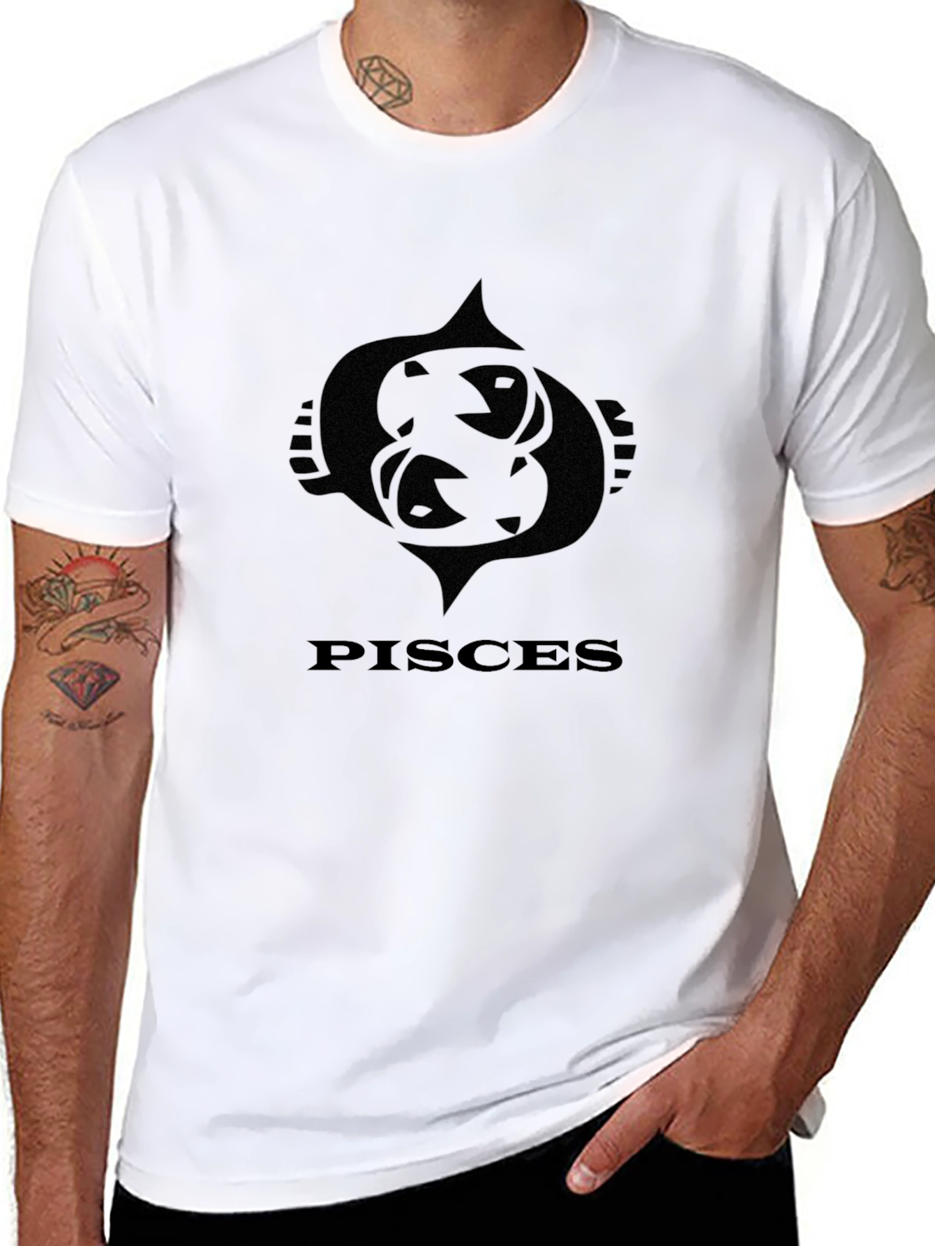 Pisces Zodiac Black T-Shirt - Astrology Tee